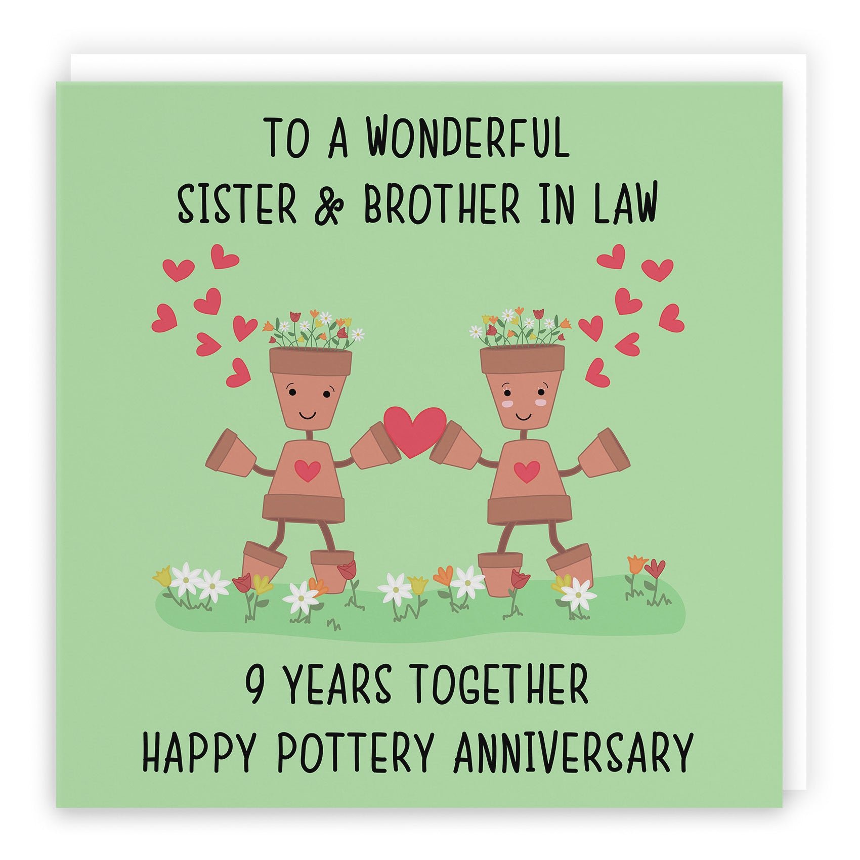 9th Sister And Brother In Law Anniversary Card Iconic - Default Title (TH02501)