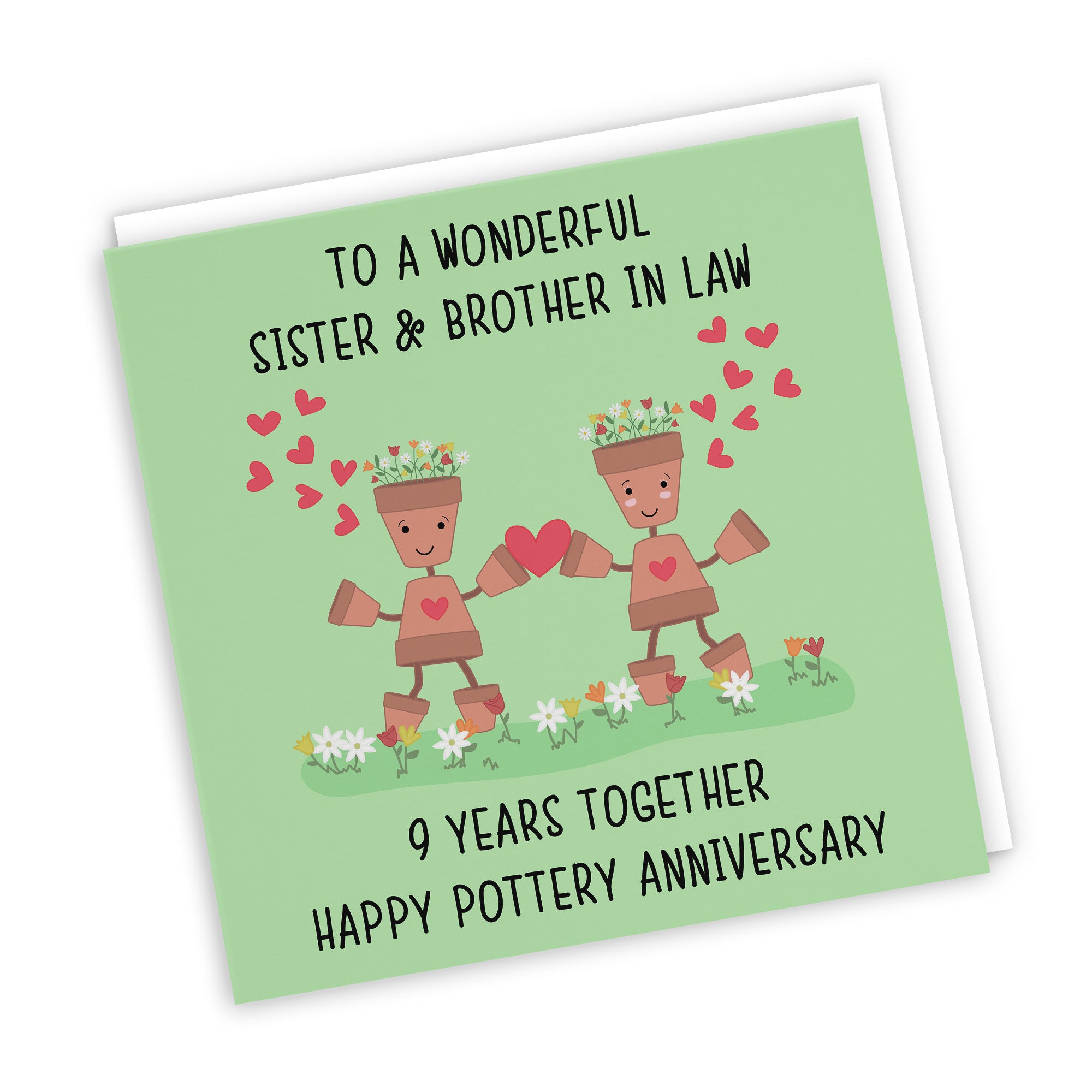 9th Sister And Brother In Law Anniversary Card Iconic - Default Title (TH02501)