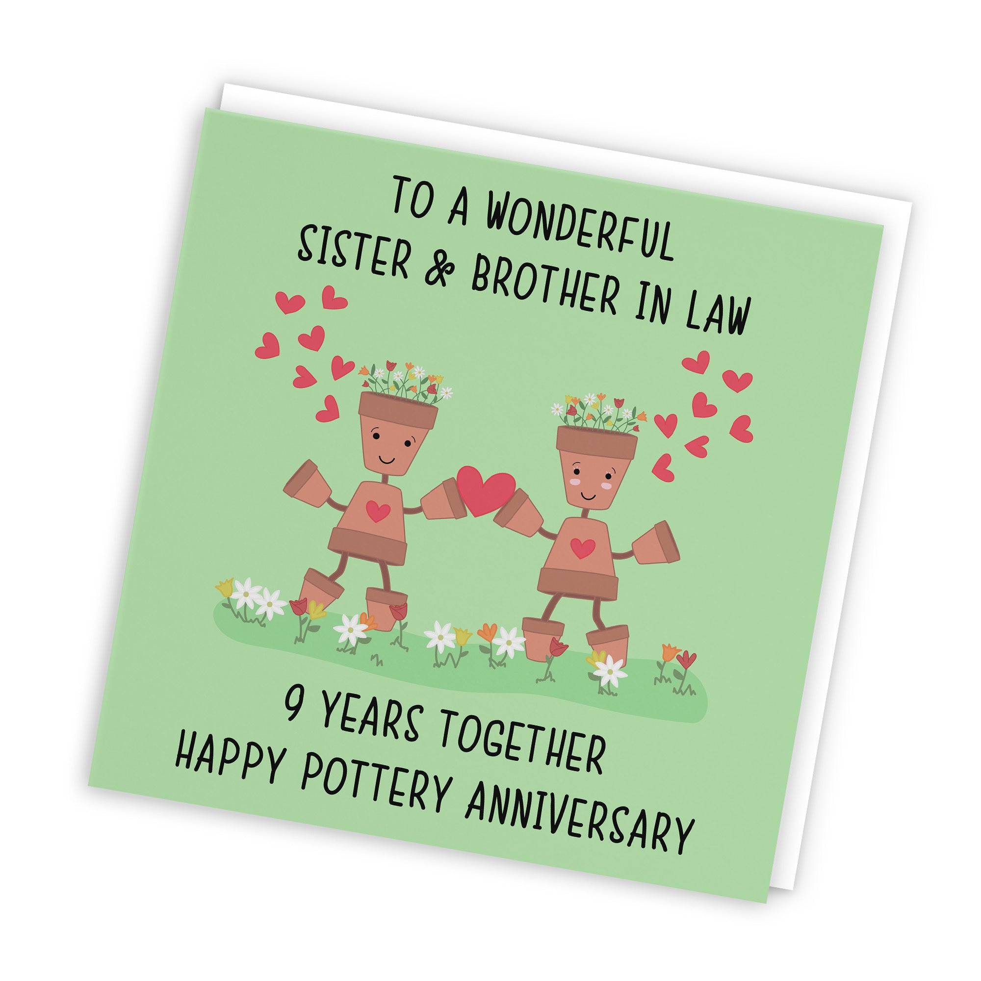 9th Sister And Brother In Law Anniversary Card Iconic - Default Title (TH02501)