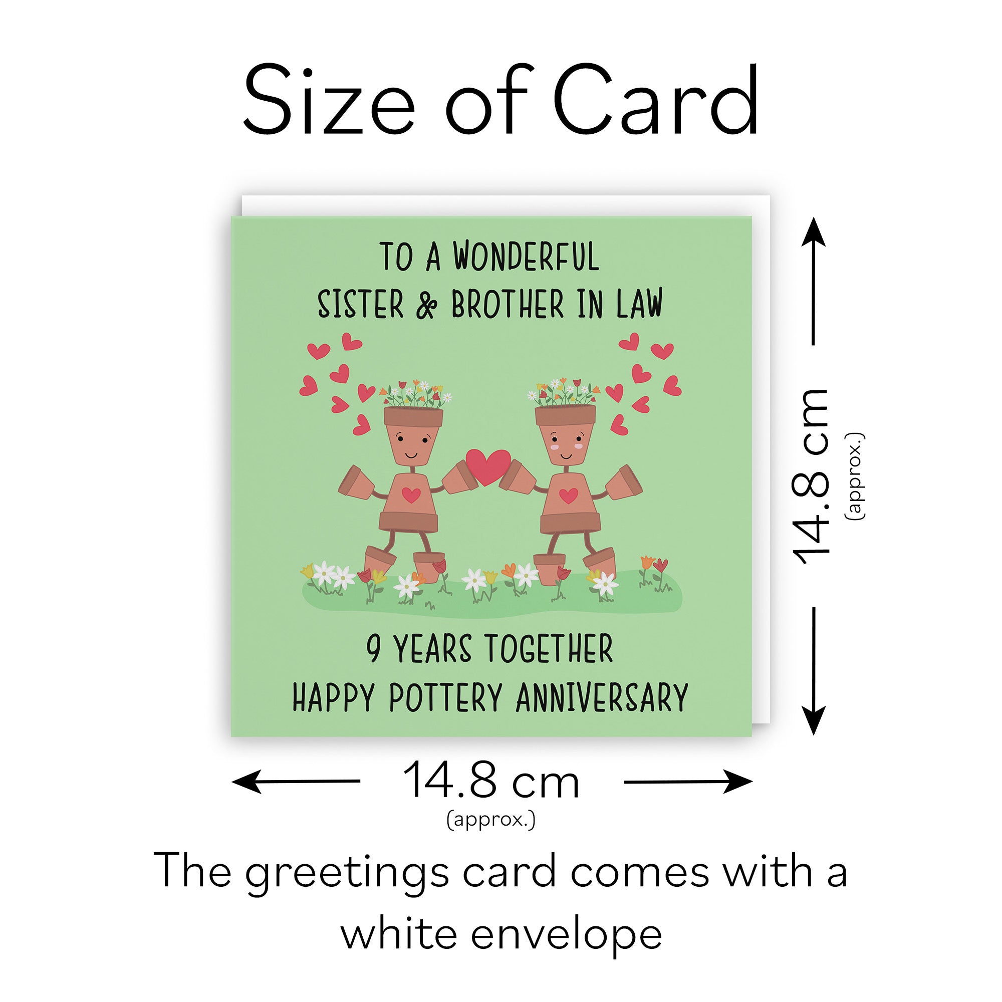 9th Sister And Brother In Law Anniversary Card Iconic - Default Title (TH02501)