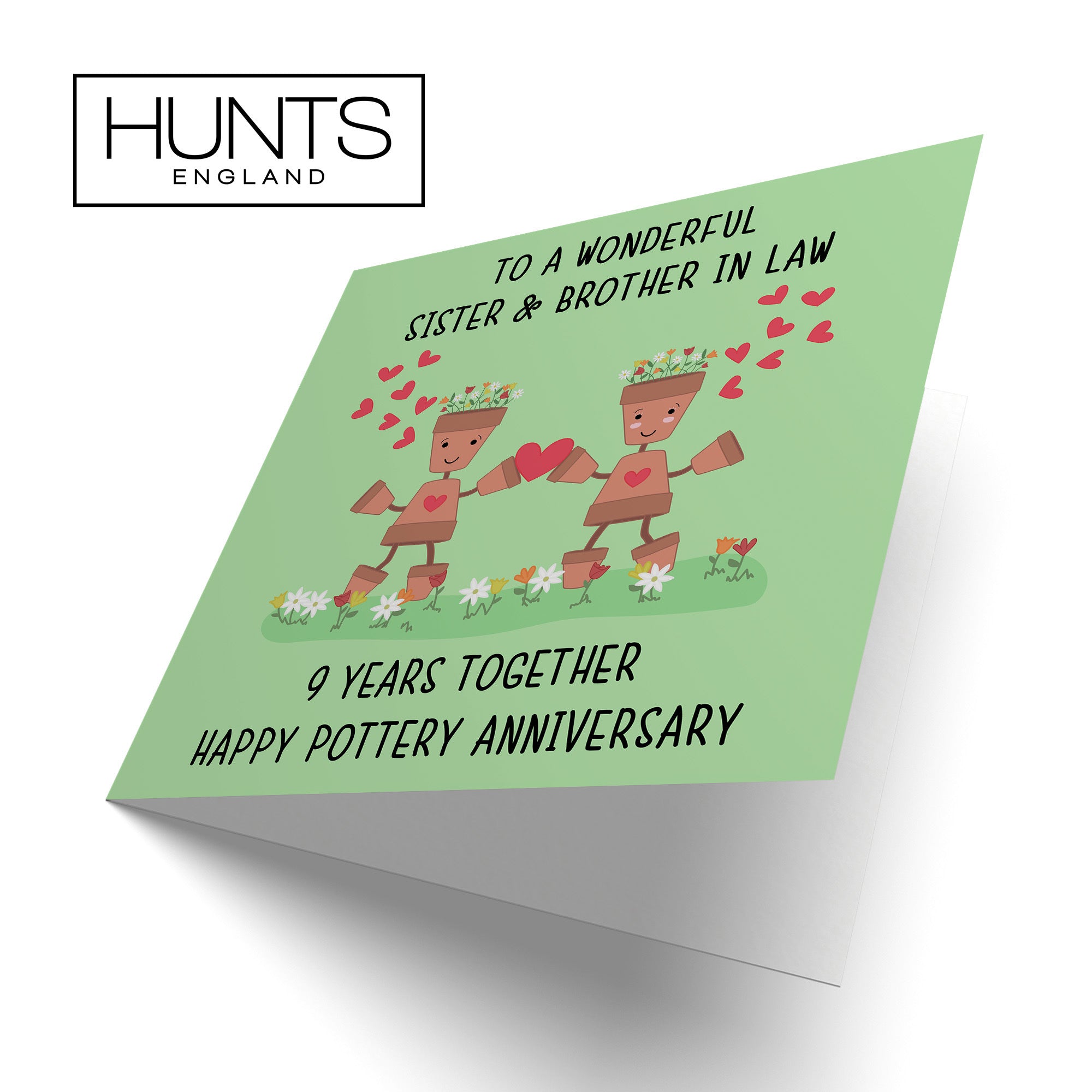 9th Sister And Brother In Law Anniversary Card Iconic - Default Title (TH02501)