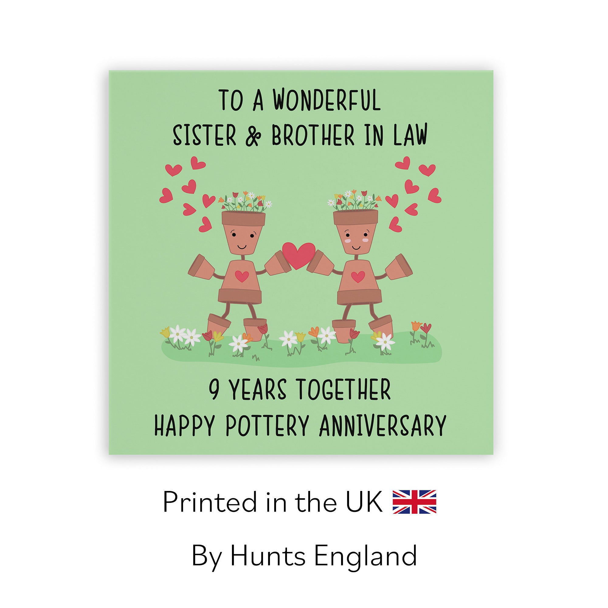 9th Sister And Brother In Law Anniversary Card Iconic - Default Title (TH02501)