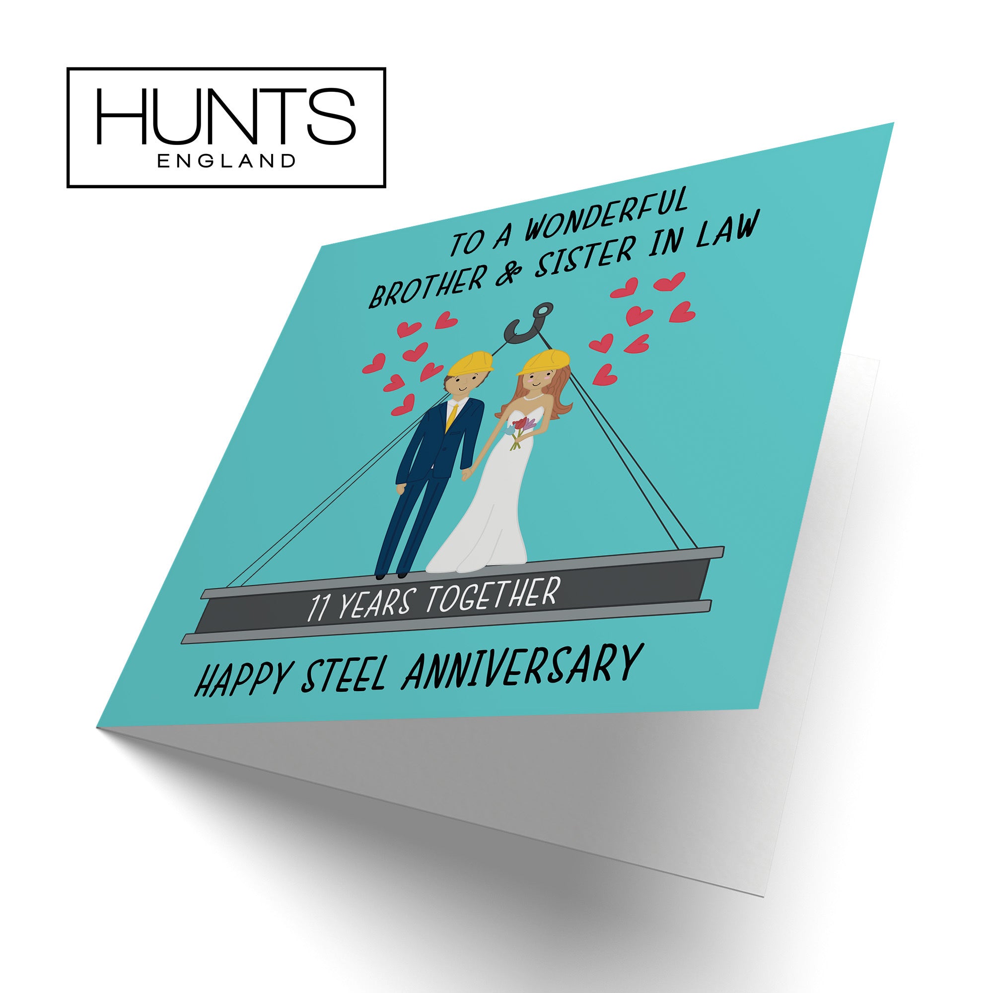 11th Brother And Sister In Law Anniversary Card Iconic - Default Title (TH02503)
