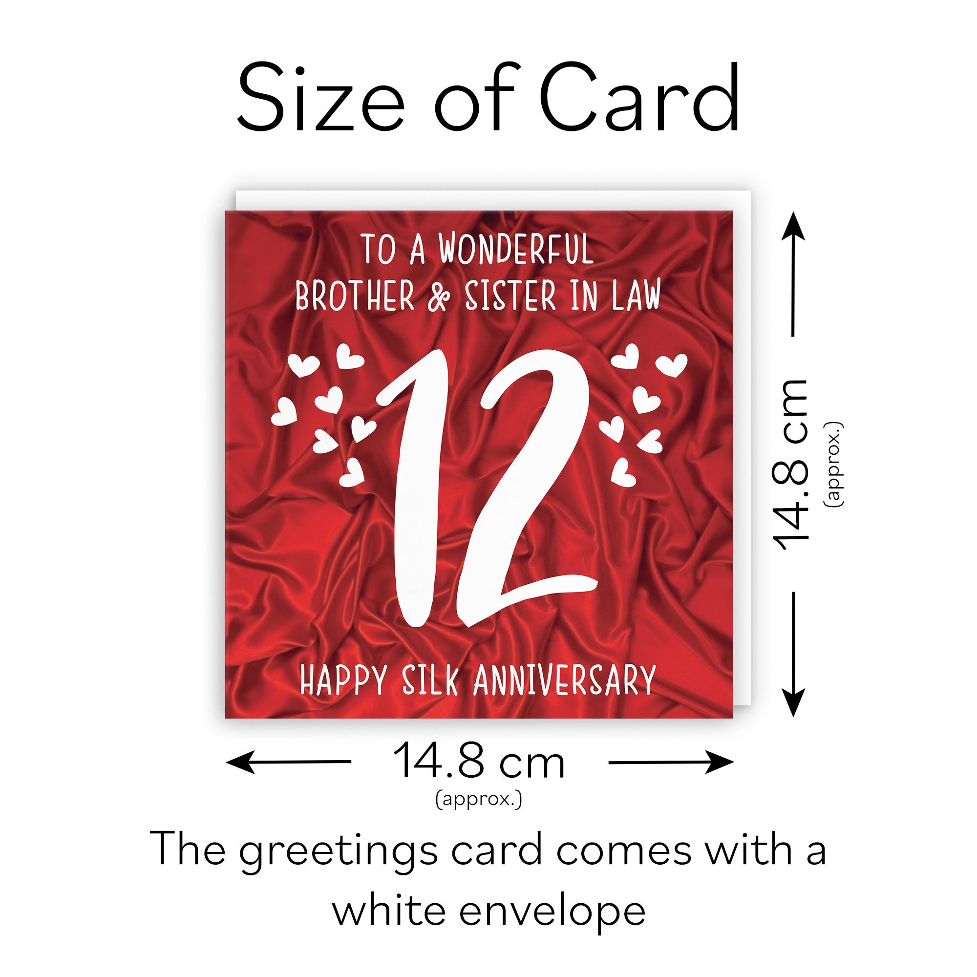 12th Brother And Sister In Law Anniversary Card Iconic - Default Title (TH02505)
