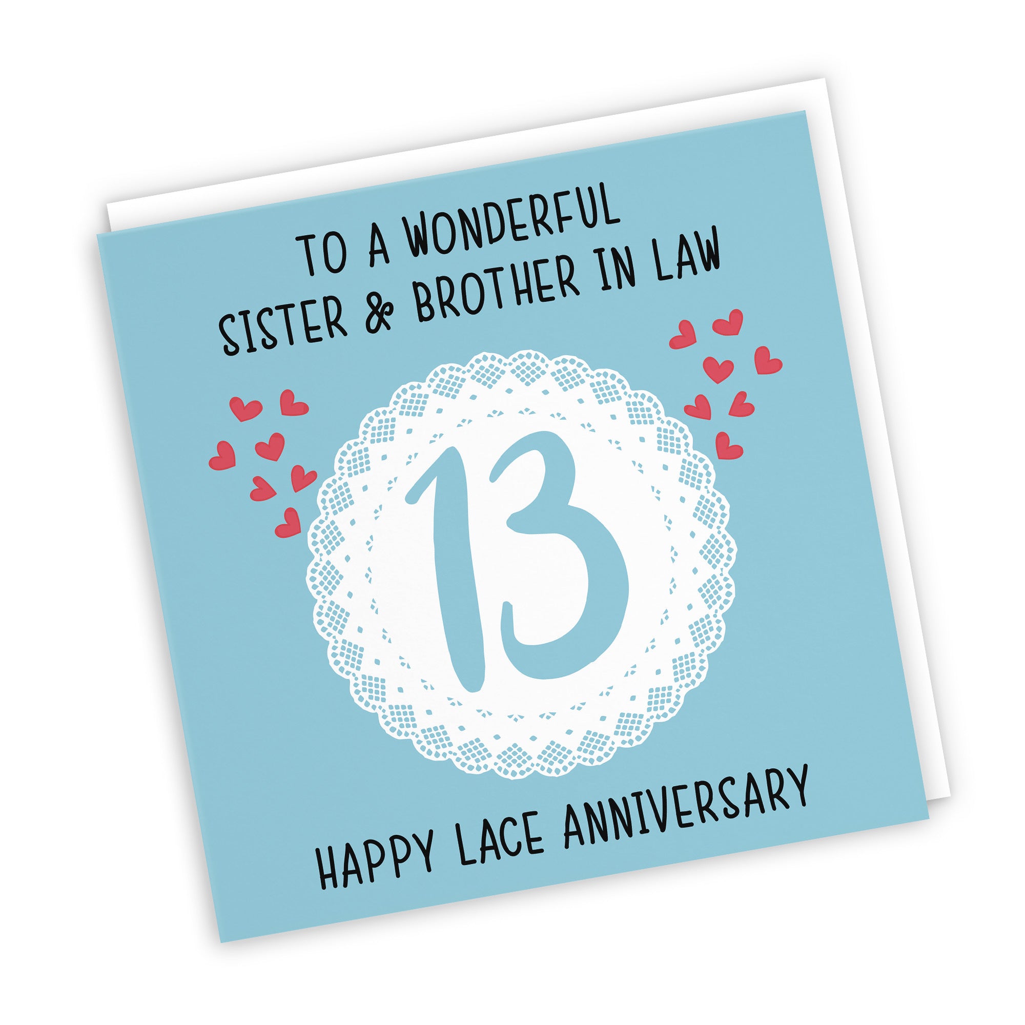 13th Sister And Brother In Law Anniversary Card Iconic - Default Title (TH02506)