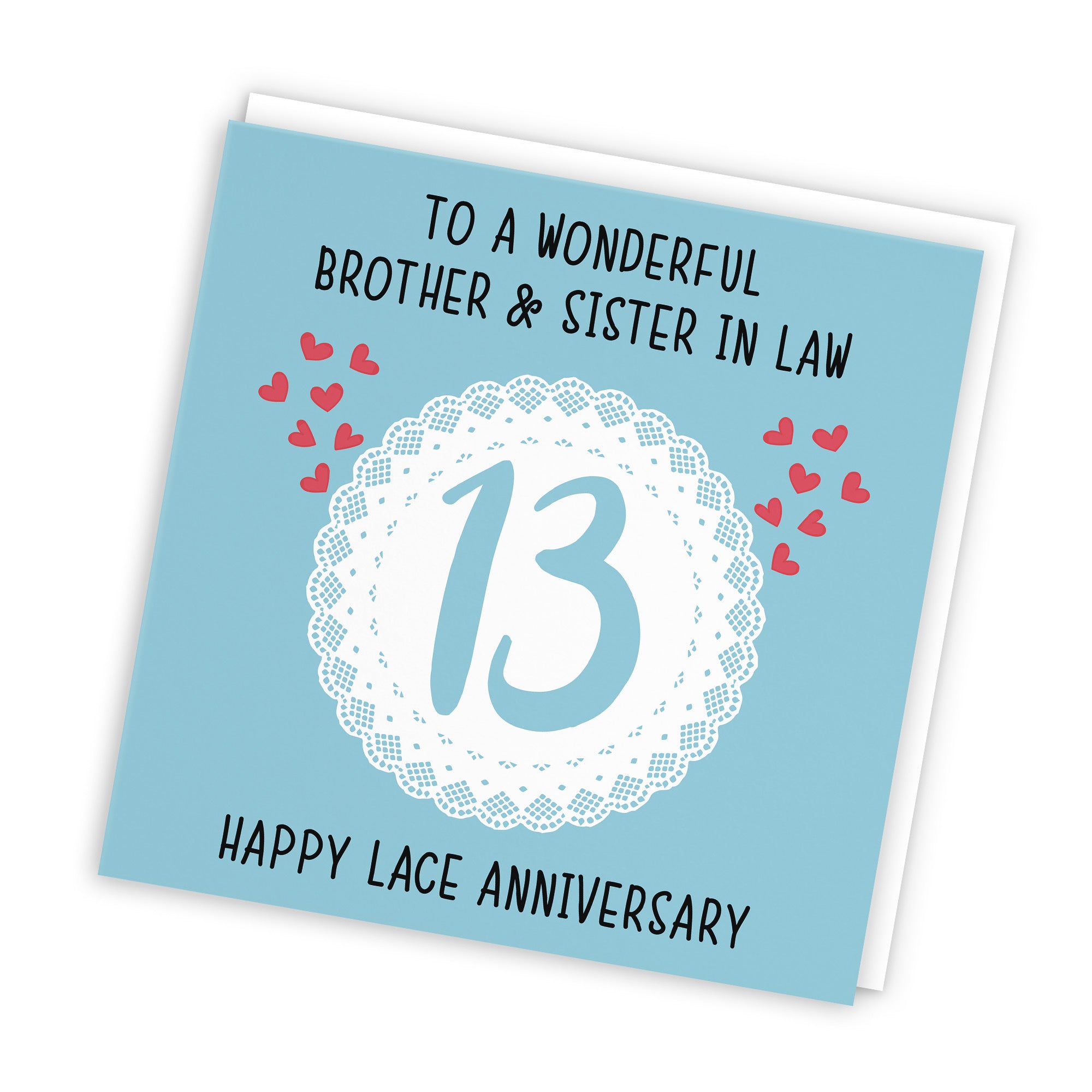 13th Brother And Sister In Law Anniversary Card Iconic - Default Title (TH02507)