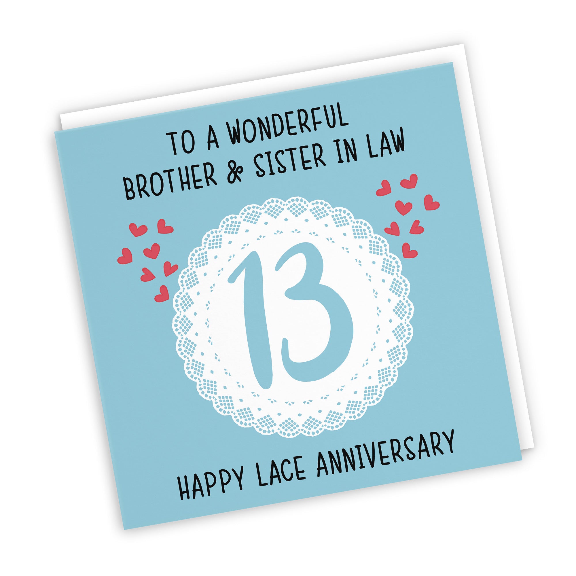 13th Brother And Sister In Law Anniversary Card Iconic - Default Title (TH02507)