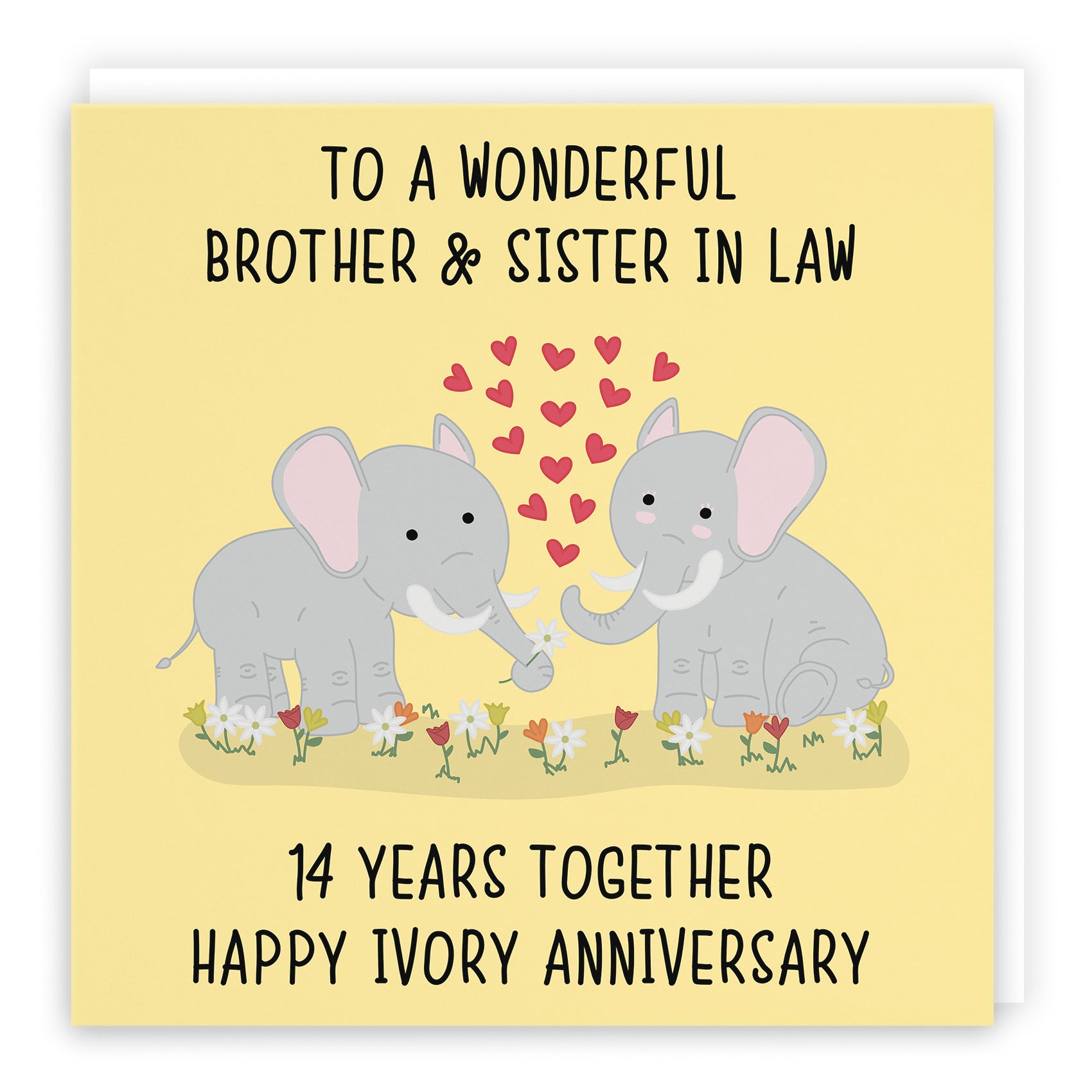 14th Brother And Sister In Law Anniversary Card Iconic - Default Title (TH02508)