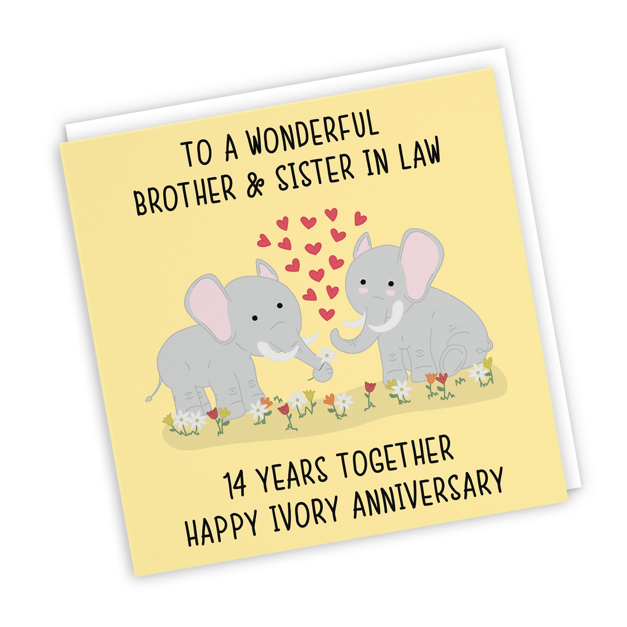 14th Brother And Sister In Law Anniversary Card Iconic - Default Title (TH02508)
