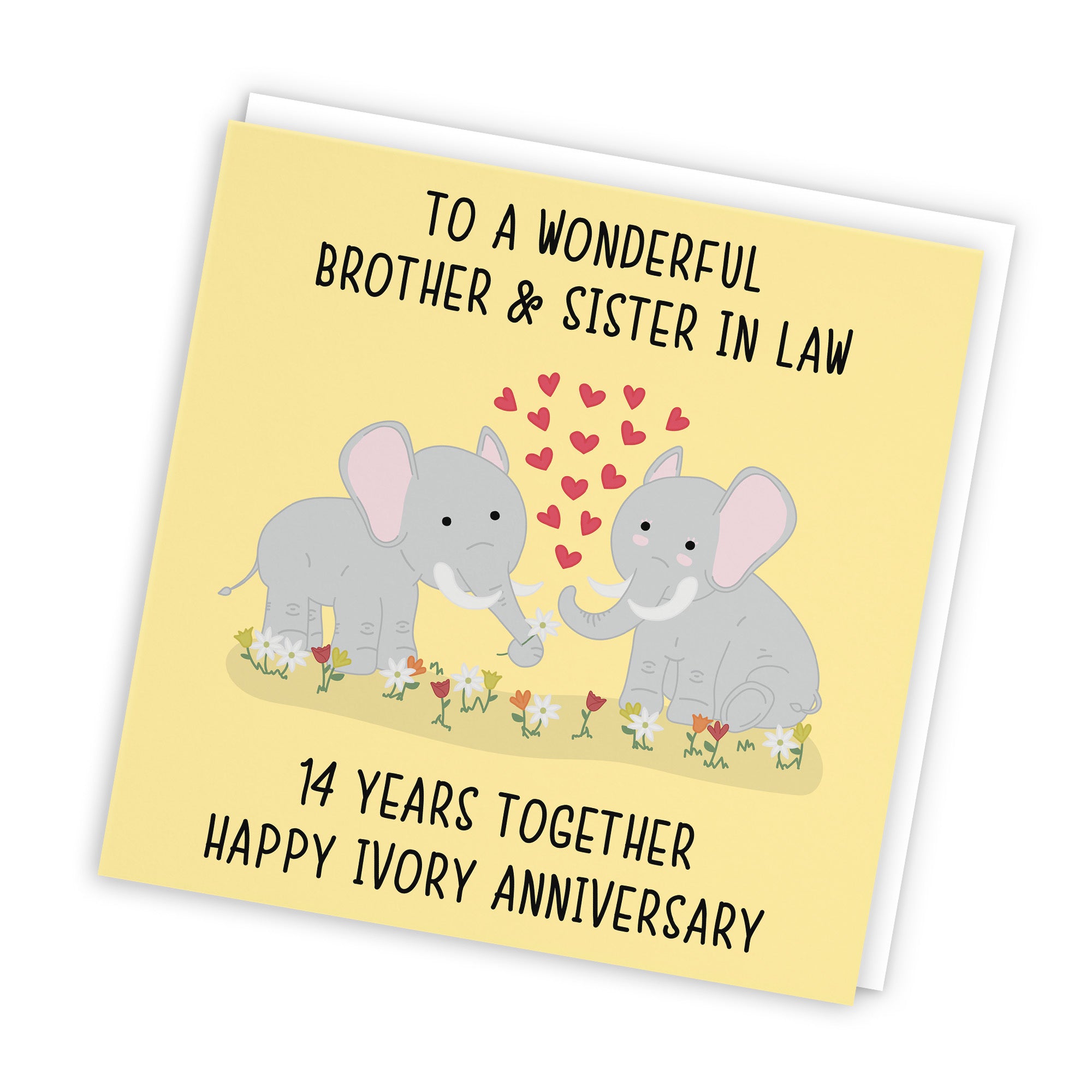 14th Brother And Sister In Law Anniversary Card Iconic - Default Title (TH02508)