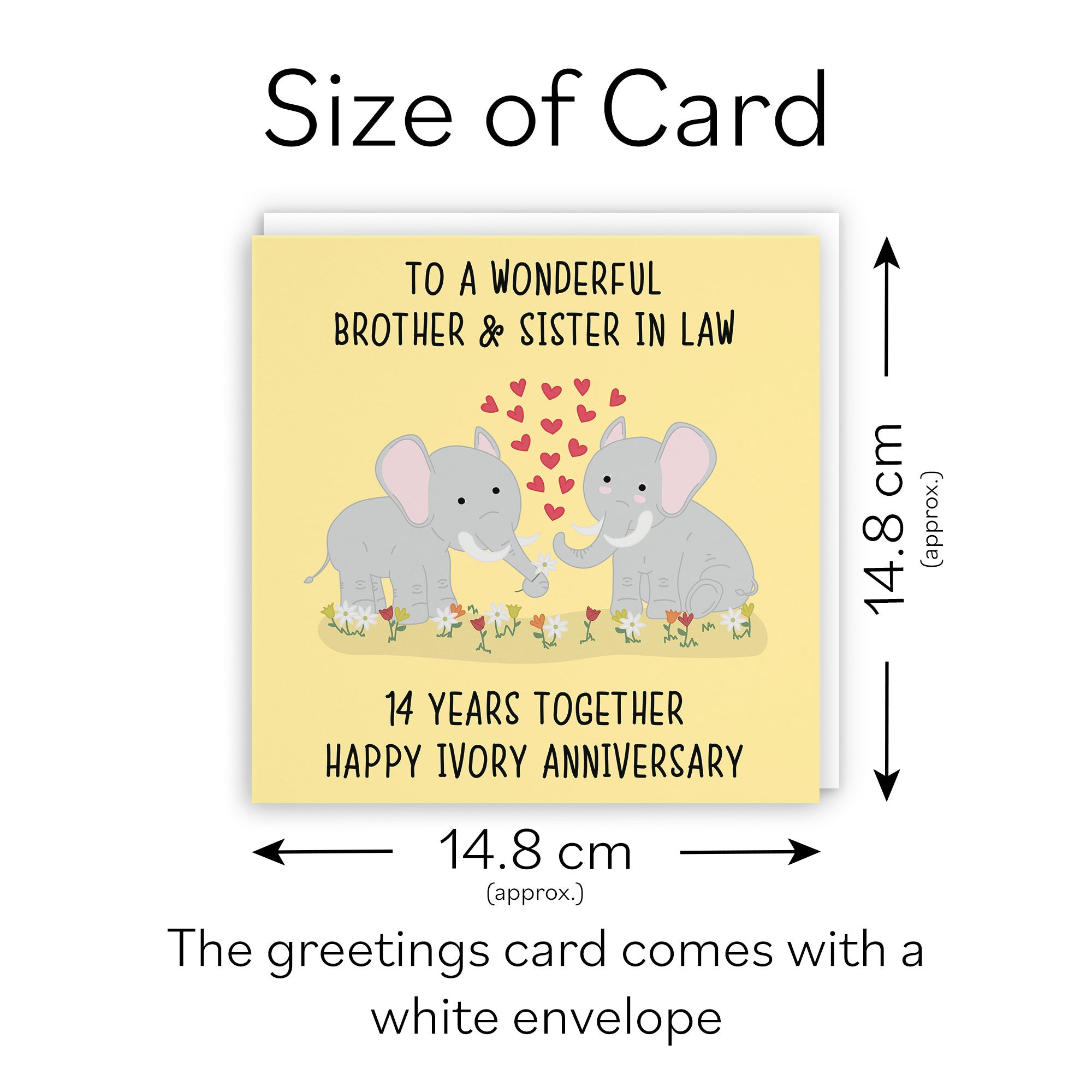 14th Brother And Sister In Law Anniversary Card Iconic - Default Title (TH02508)