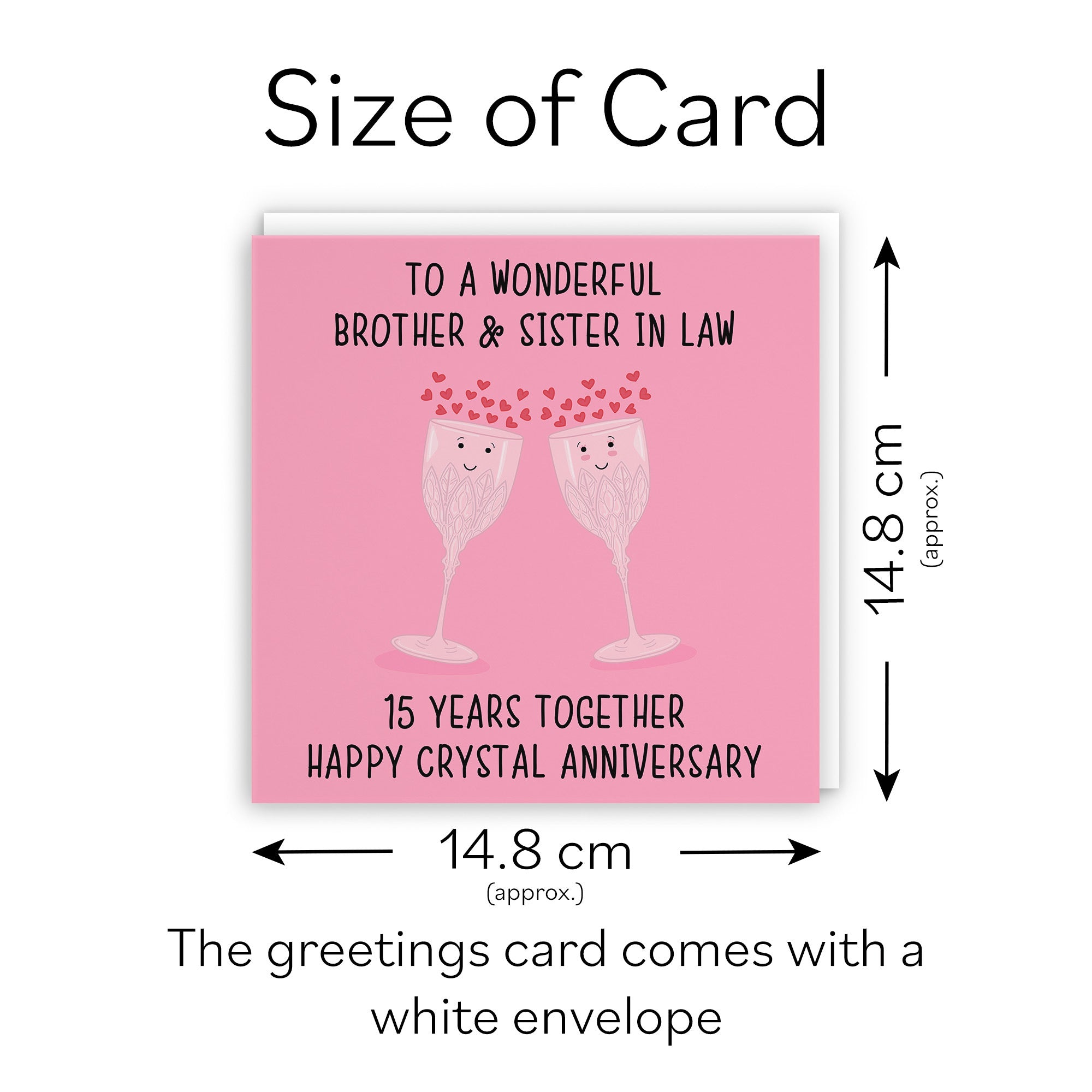 15th Brother And Sister In Law Anniversary Card Iconic - Default Title (TH02509)