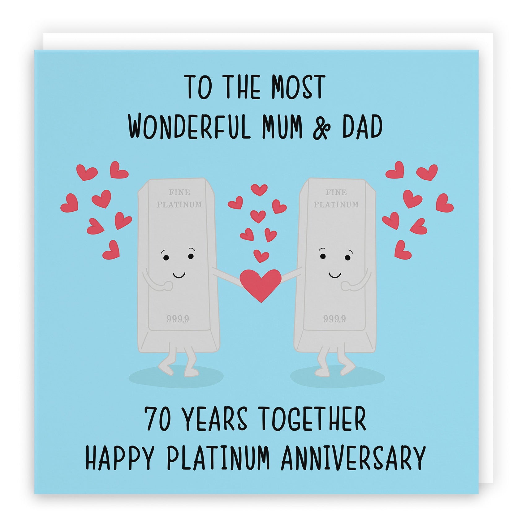 70th Mum And Dad Anniversary Card Iconic - Default Title (TH02513)