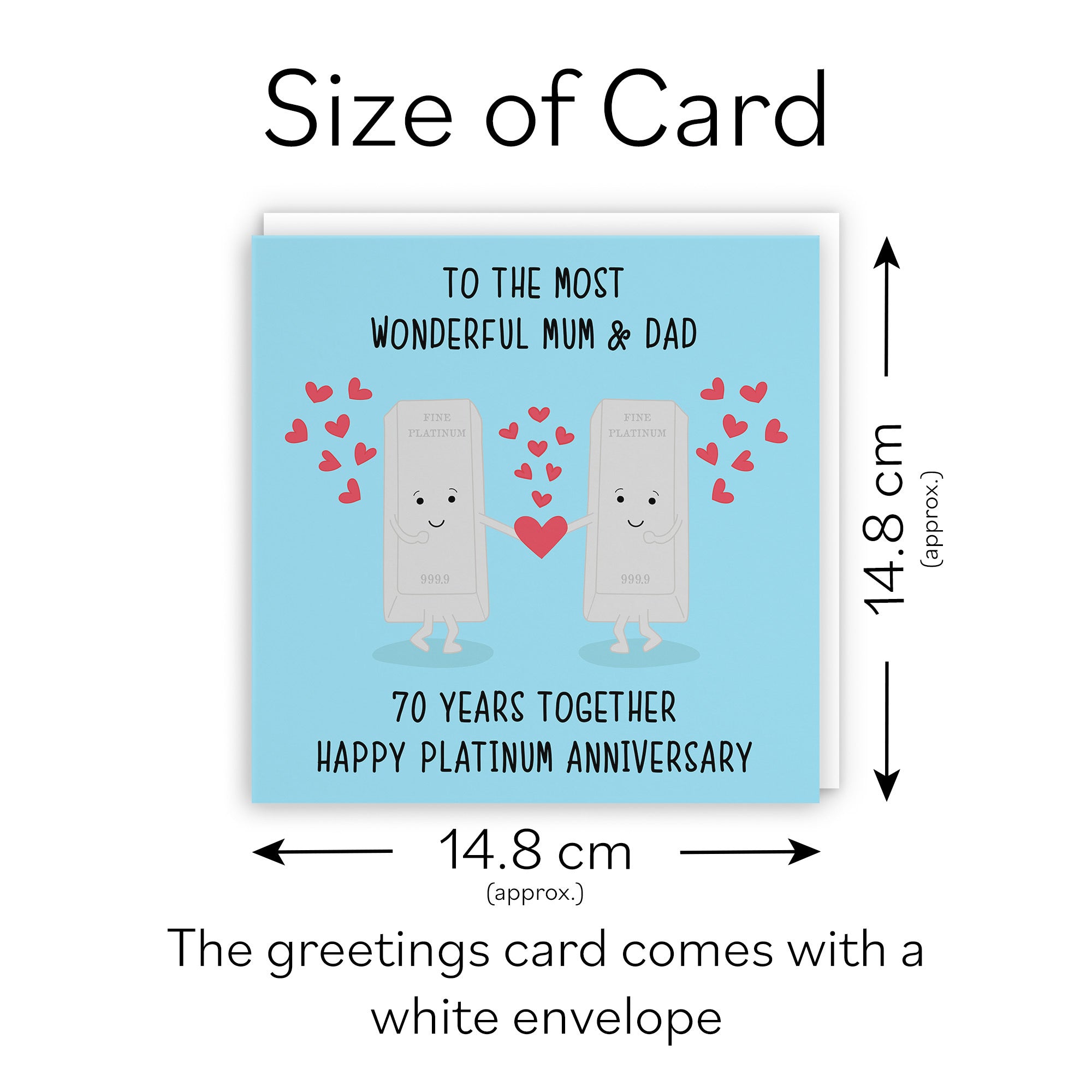 70th Mum And Dad Anniversary Card Iconic - Default Title (TH02513)