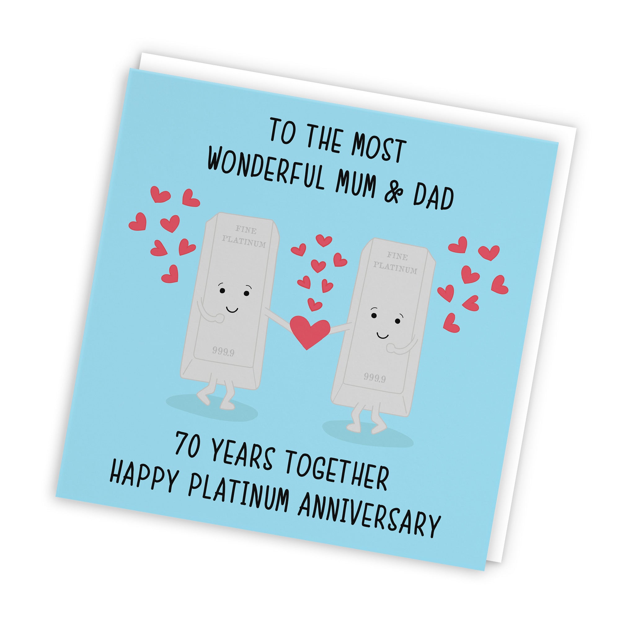 70th Mum And Dad Anniversary Card Iconic - Default Title (TH02513)