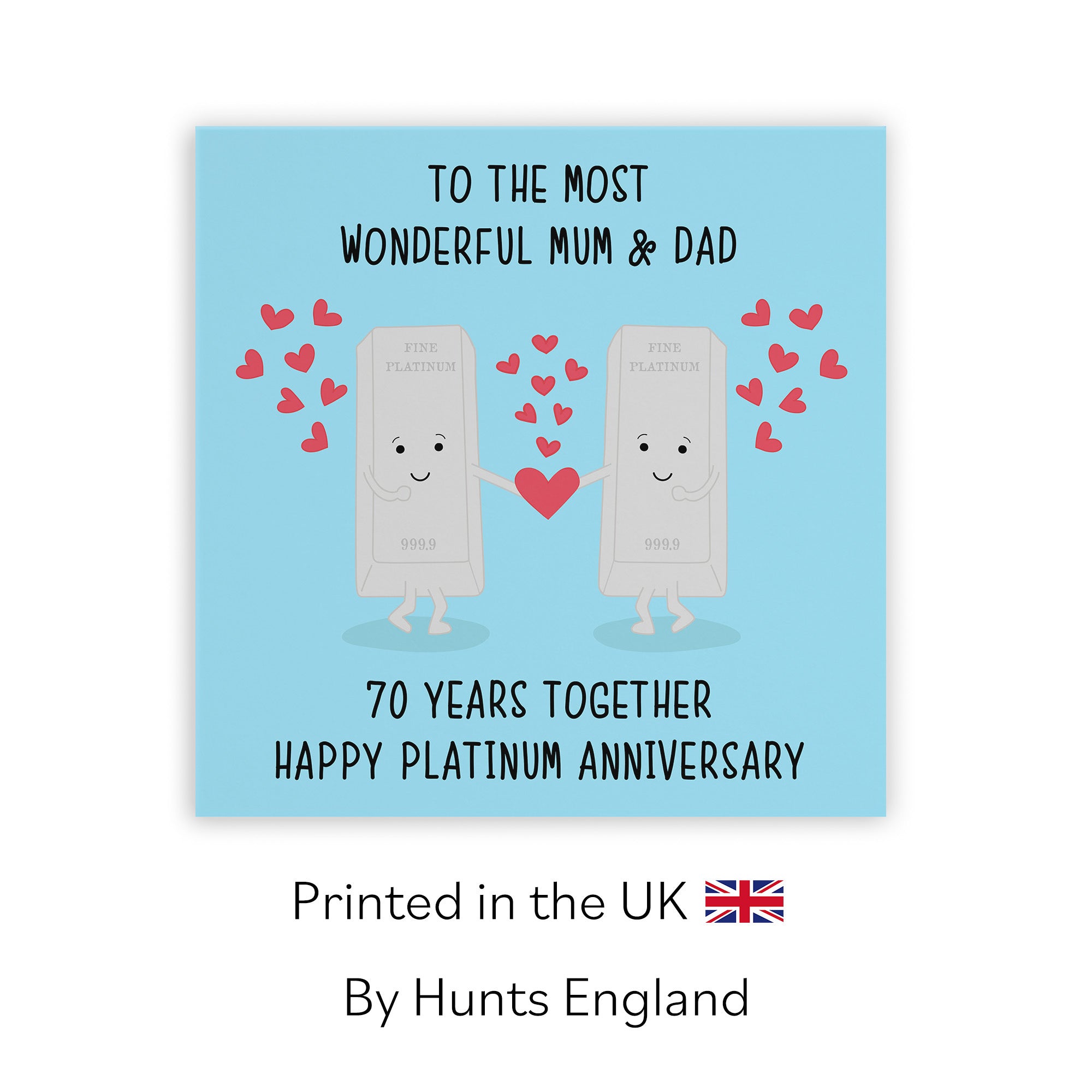 70th Mum And Dad Anniversary Card Iconic - Default Title (TH02513)