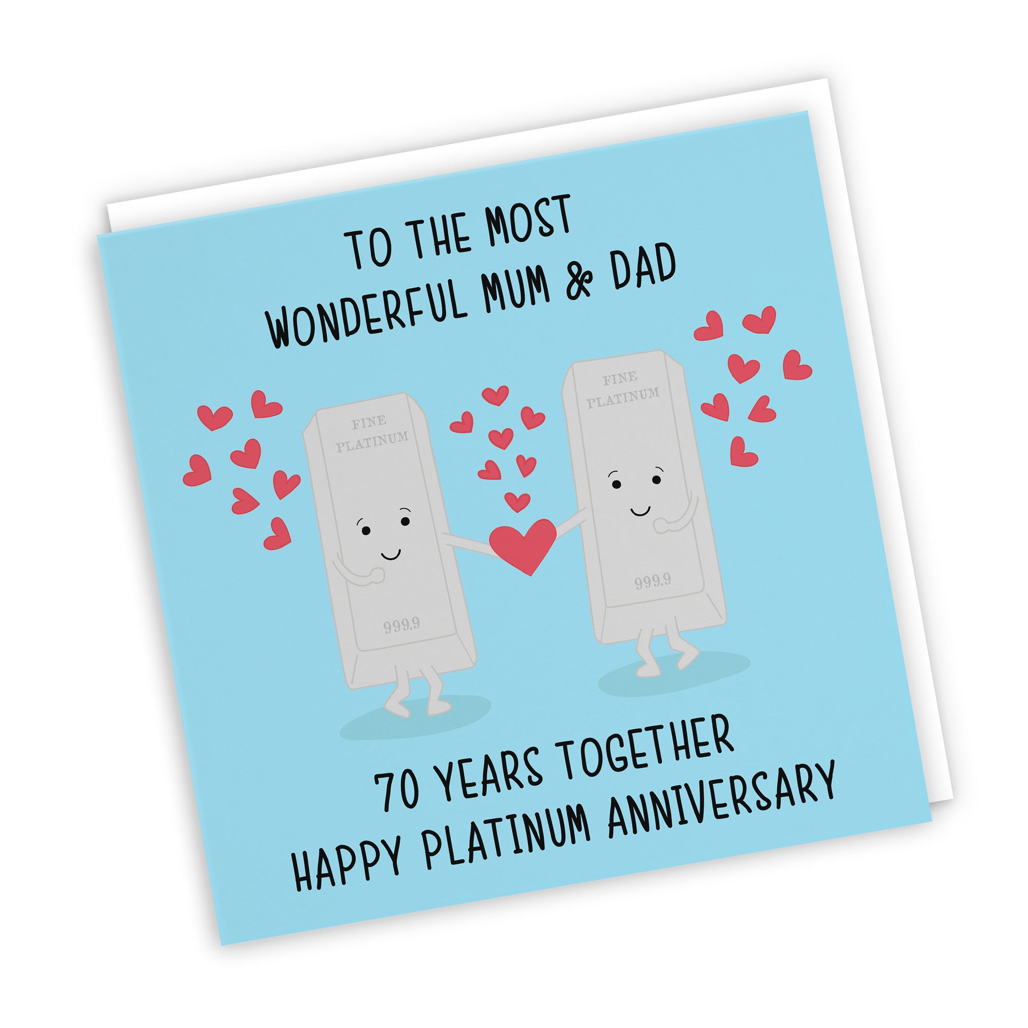 70th Mum And Dad Anniversary Card Iconic - Default Title (TH02513)