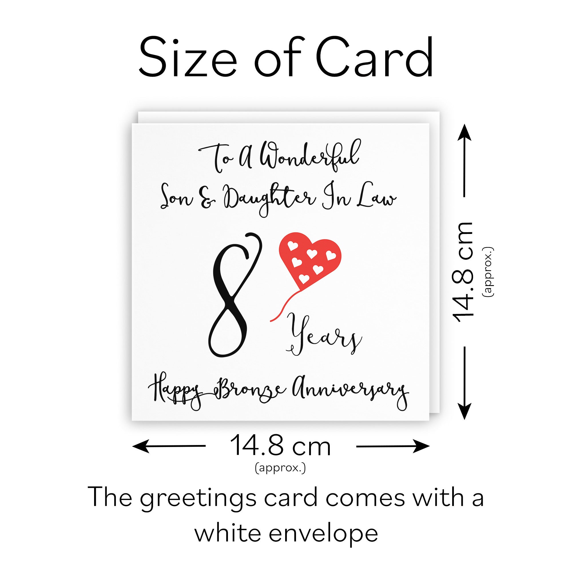 8th Son And Daughter In Law Anniversary Card Love Heart - Default Title (TH02523)