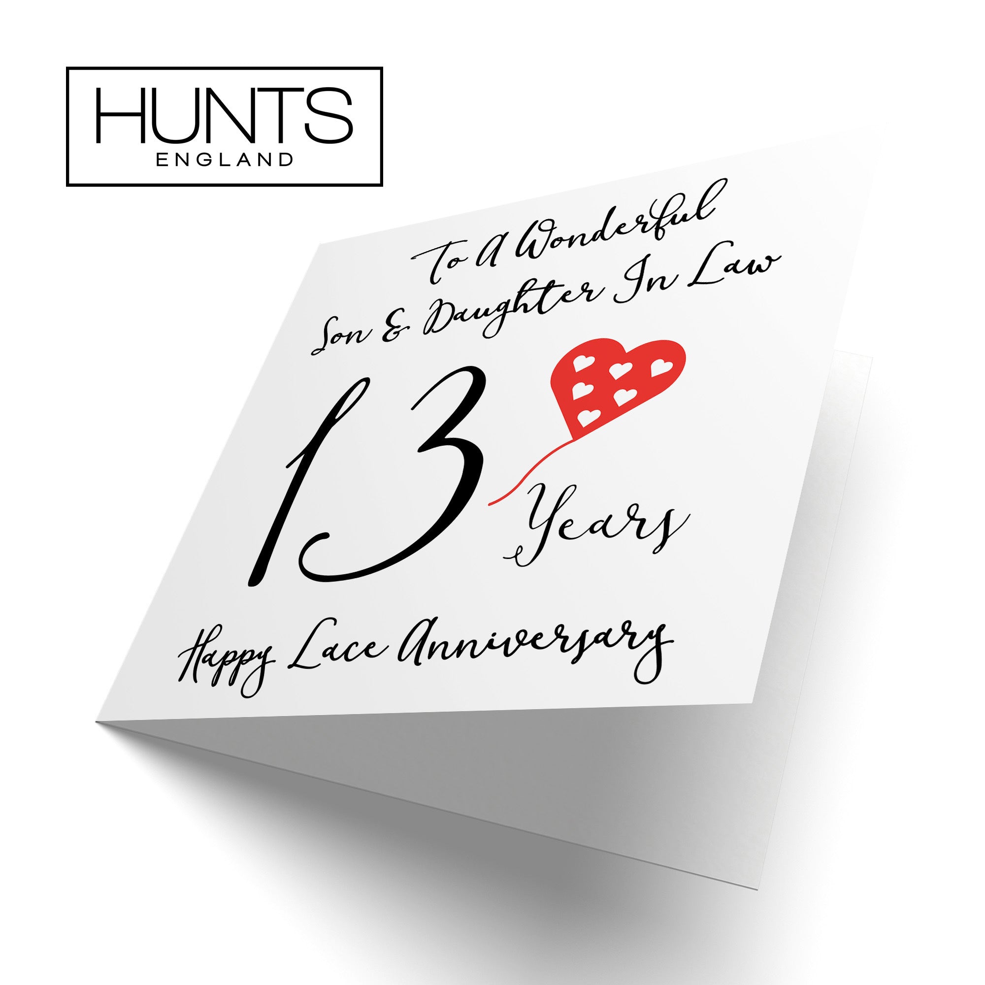13th Son And Daughter In Law Anniversary Card Love Heart - Default Title (TH02524)