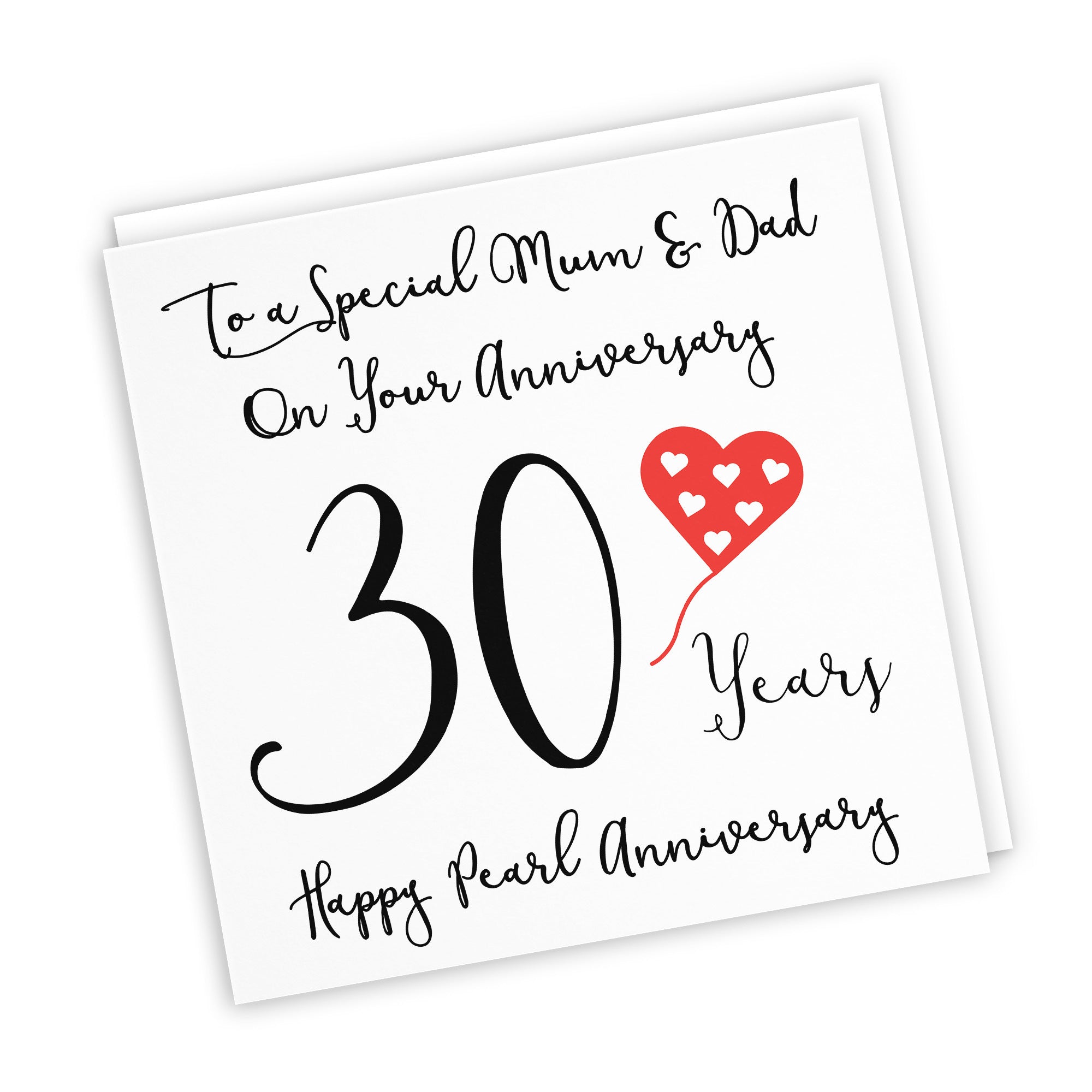30th Mum And Dad Anniversary Card Love Heart - Default Title (TH02528)