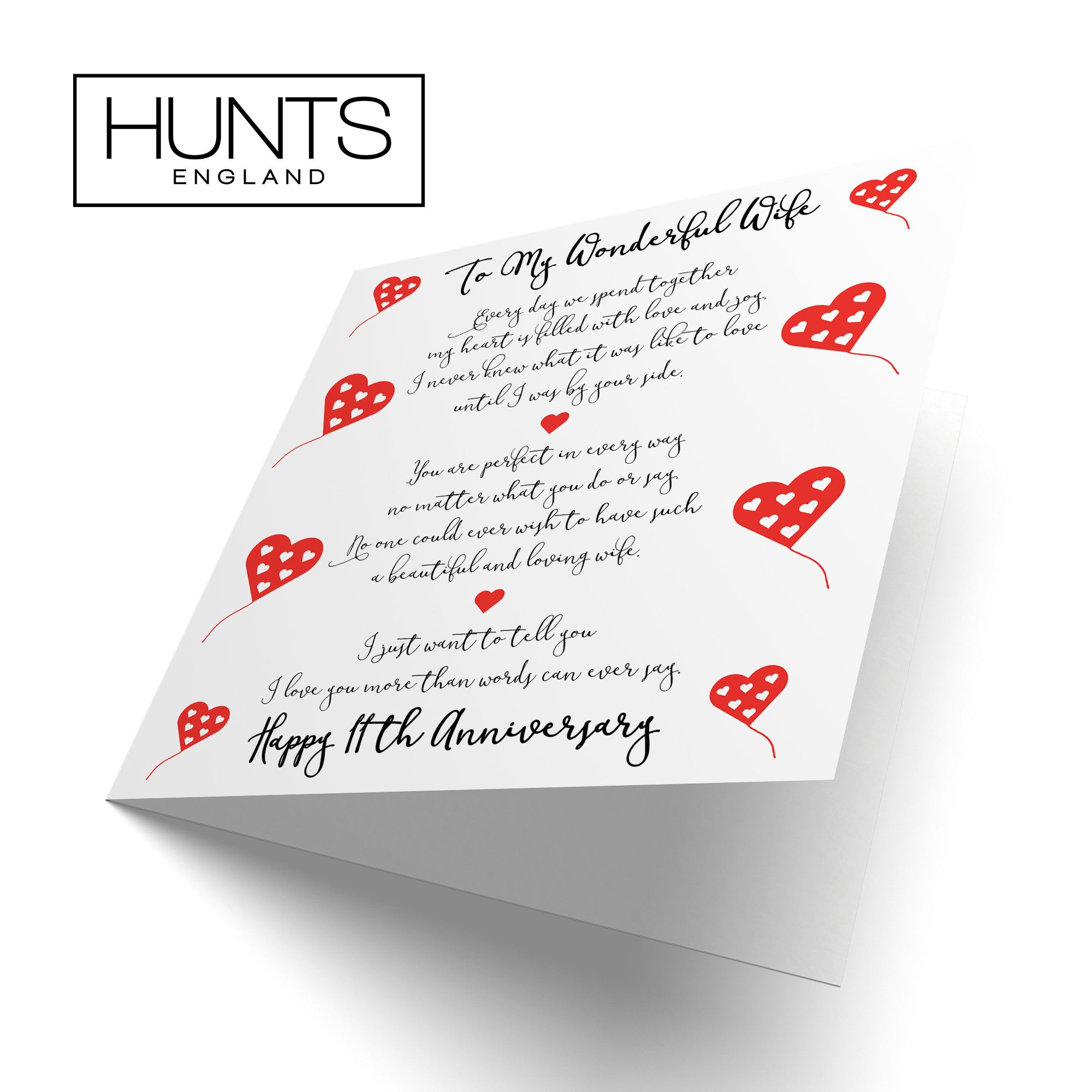 11th Wife Anniversary Card Romantic Verses - Default Title (TH02532)