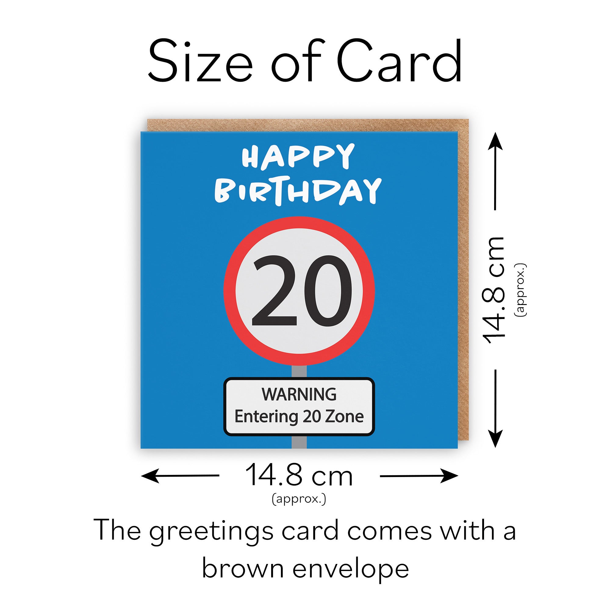 20th Birthday Card Road Sign - Default Title (TH02612)