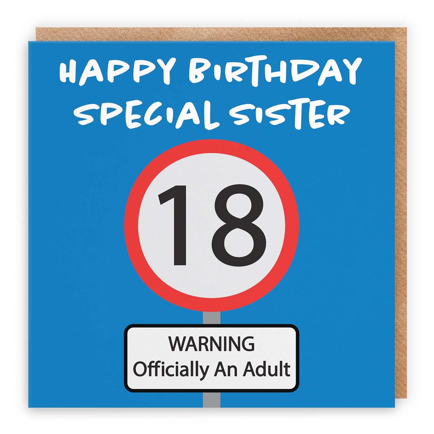 18th Sister Birthday Card Road Sign - Default Title (TH02618)