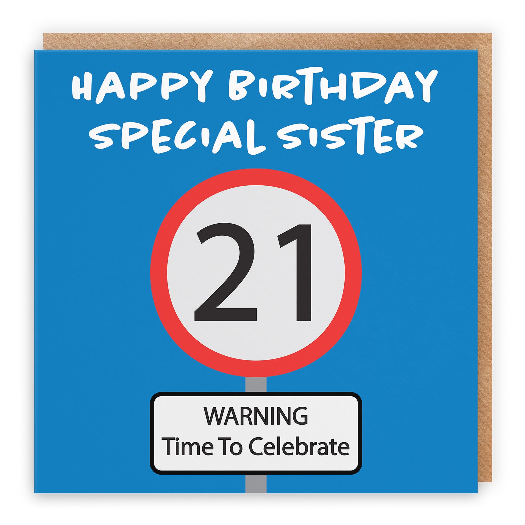 21st Sister Birthday Card Road Sign - Default Title (TH02623)