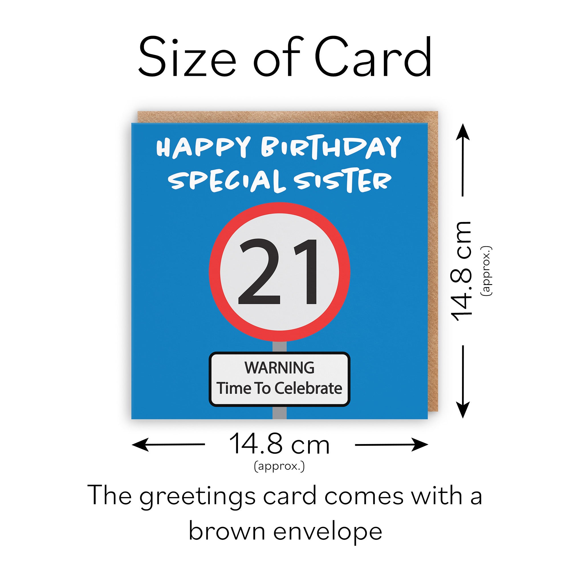 21st Sister Birthday Card Road Sign - Default Title (TH02623)