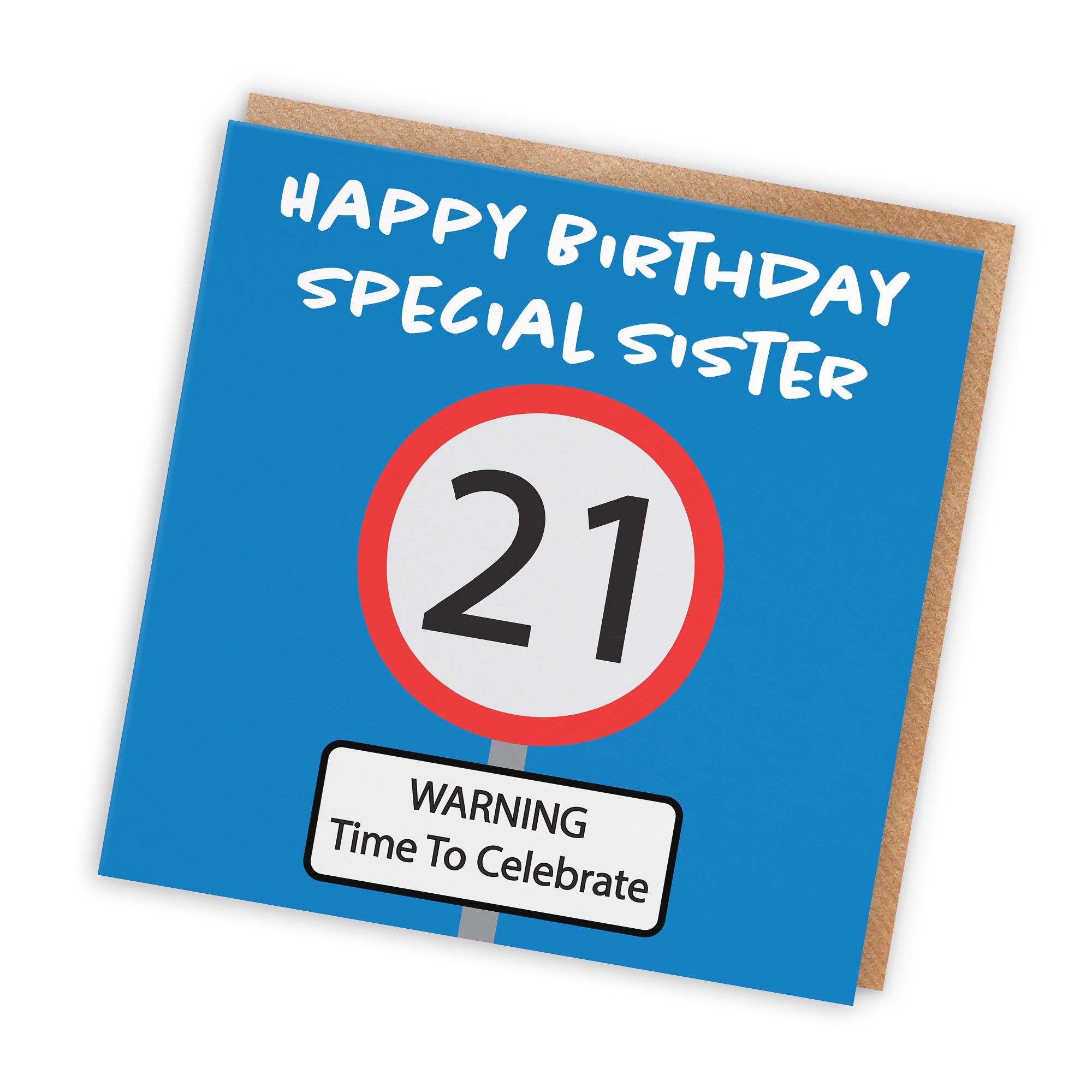 21st Sister Birthday Card Road Sign - Default Title (TH02623)