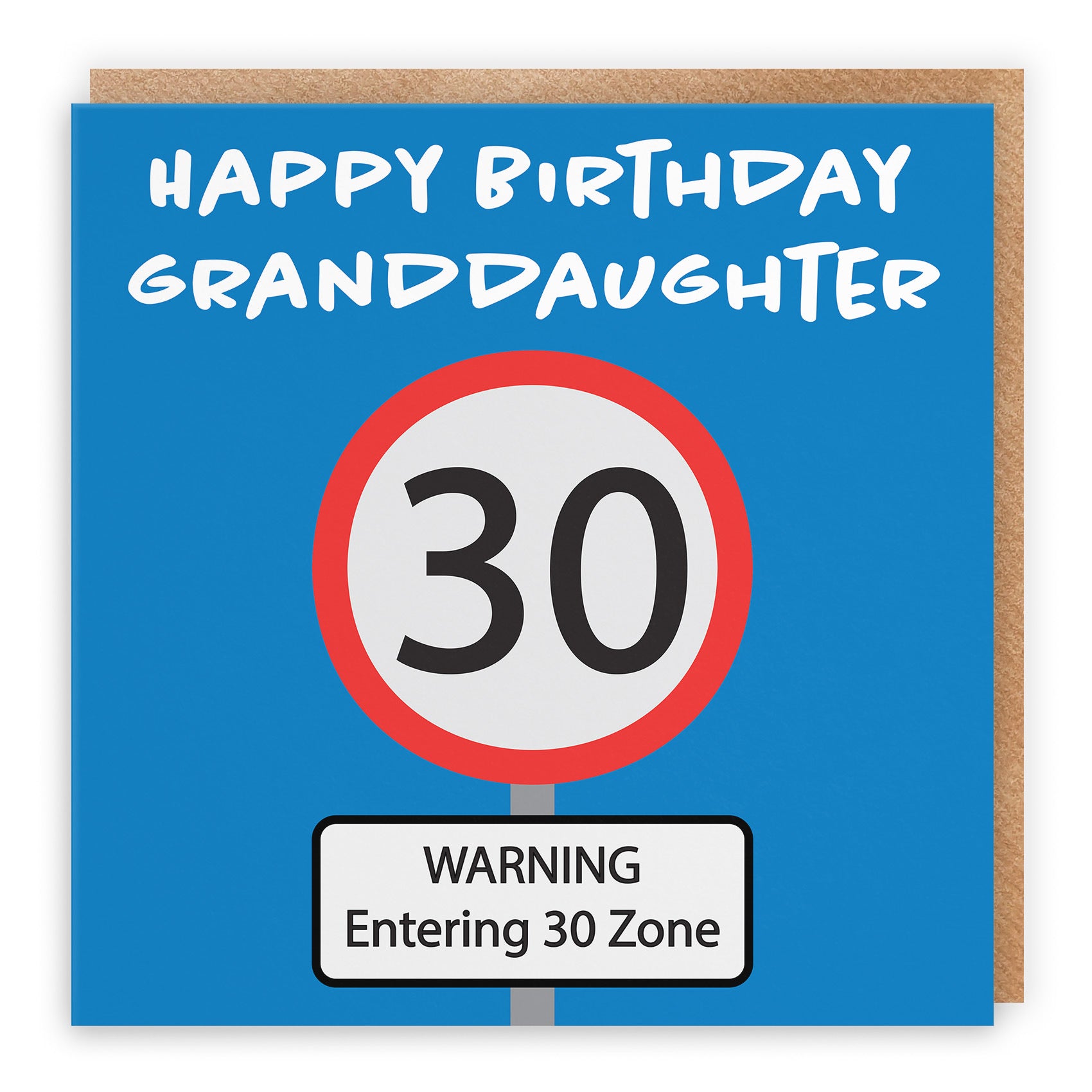 30th Granddaughter Birthday Card Road Sign - Default Title (TH02626)