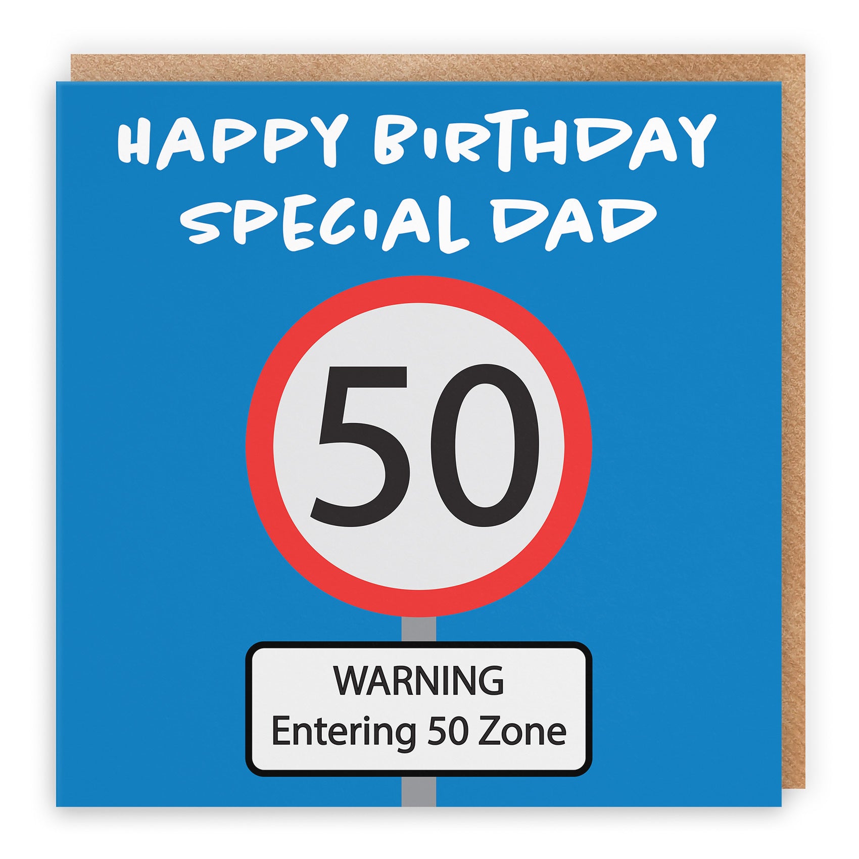 50th Dad Birthday Card Road Sign - Default Title (TH02631)