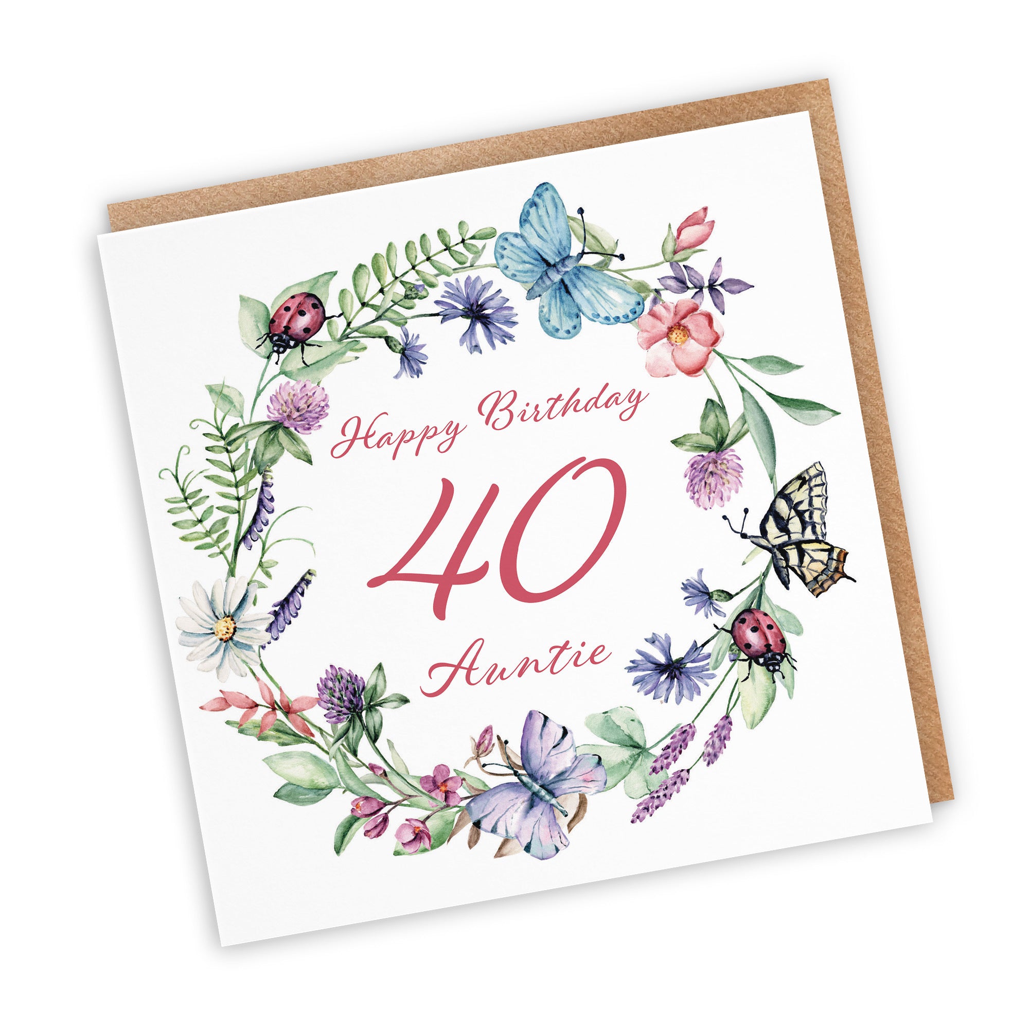 40th Auntie Birthday Card Meadow - Default Title (TH02640)