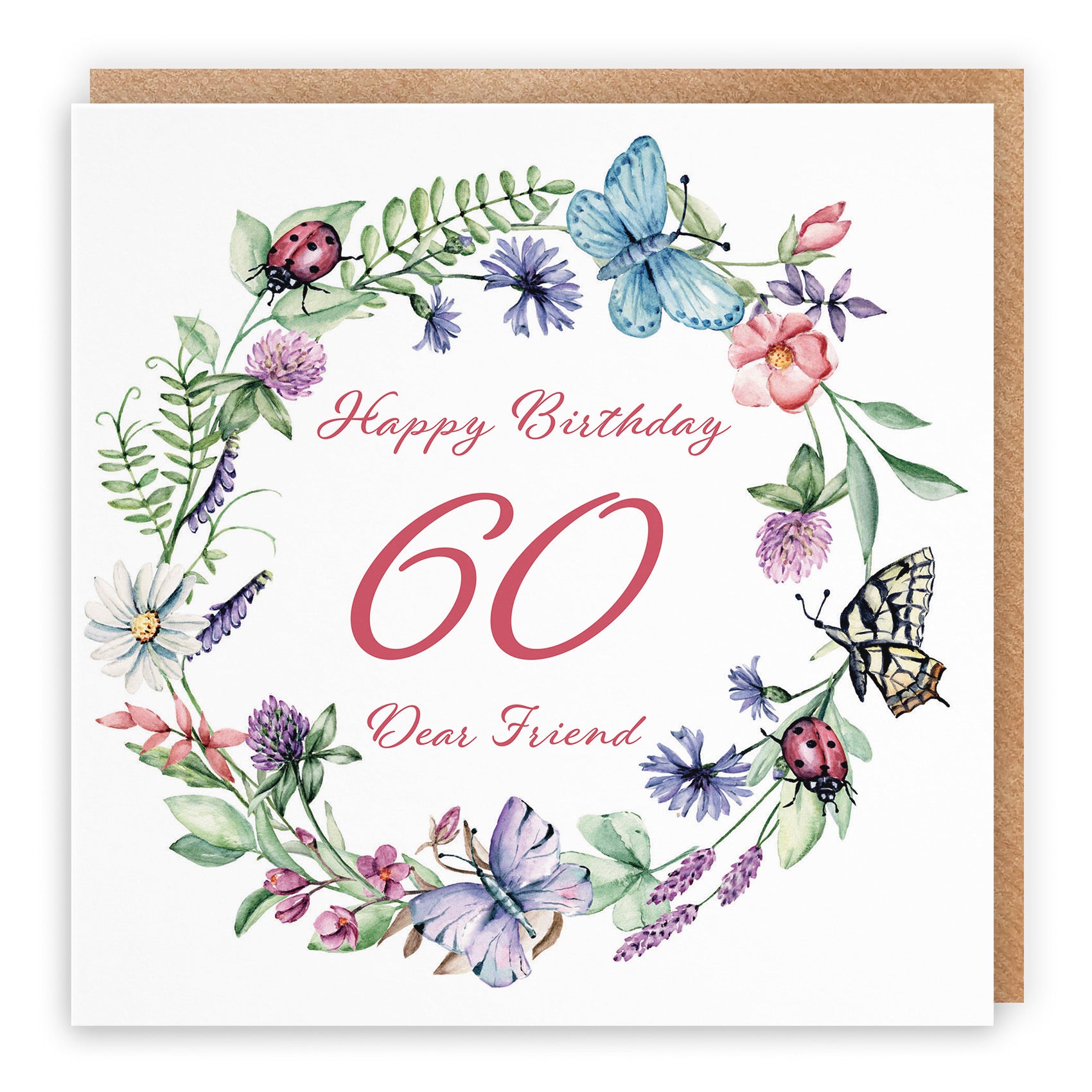 60th Friend Birthday Card Meadow - Default Title (TH02642)