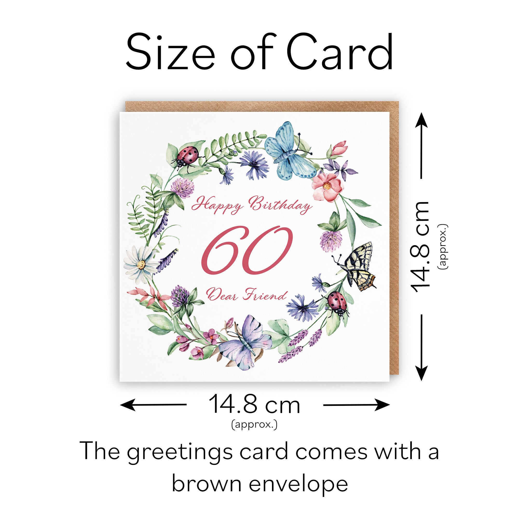 60th Friend Birthday Card Meadow - Default Title (TH02642)