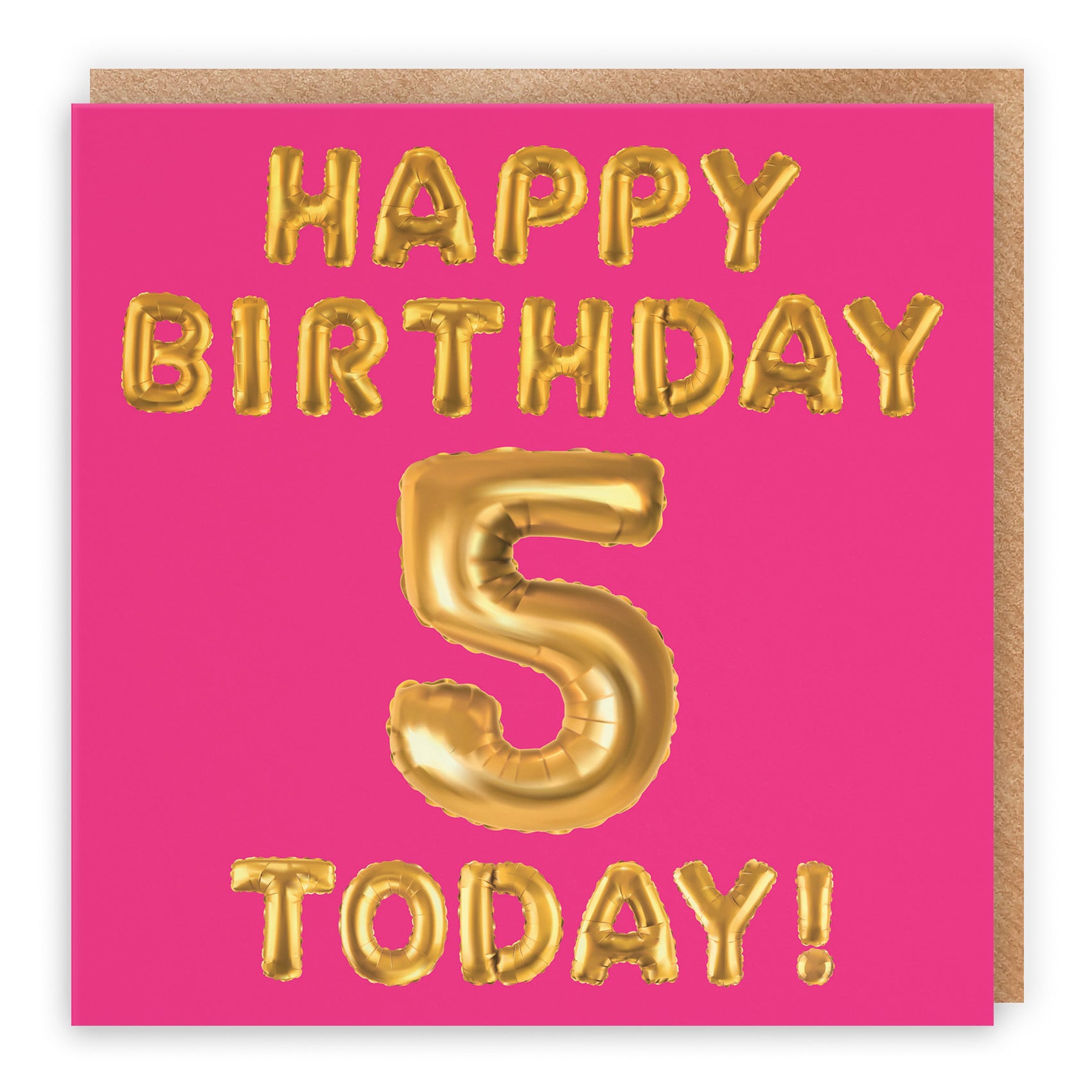 5th Birthday Card Pink Balloon - Default Title (TH02645)