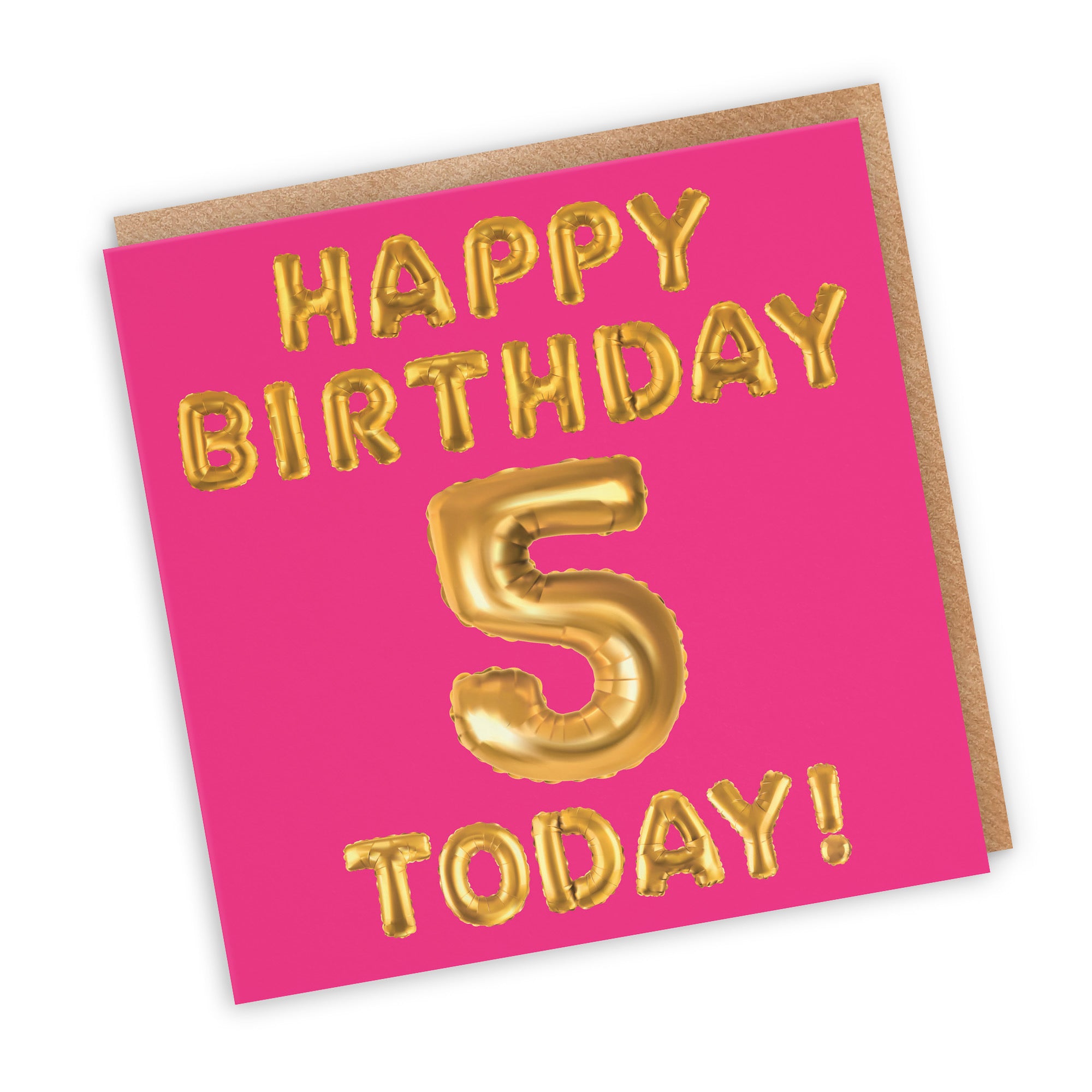 5th Birthday Card Pink Balloon - Default Title (TH02645)