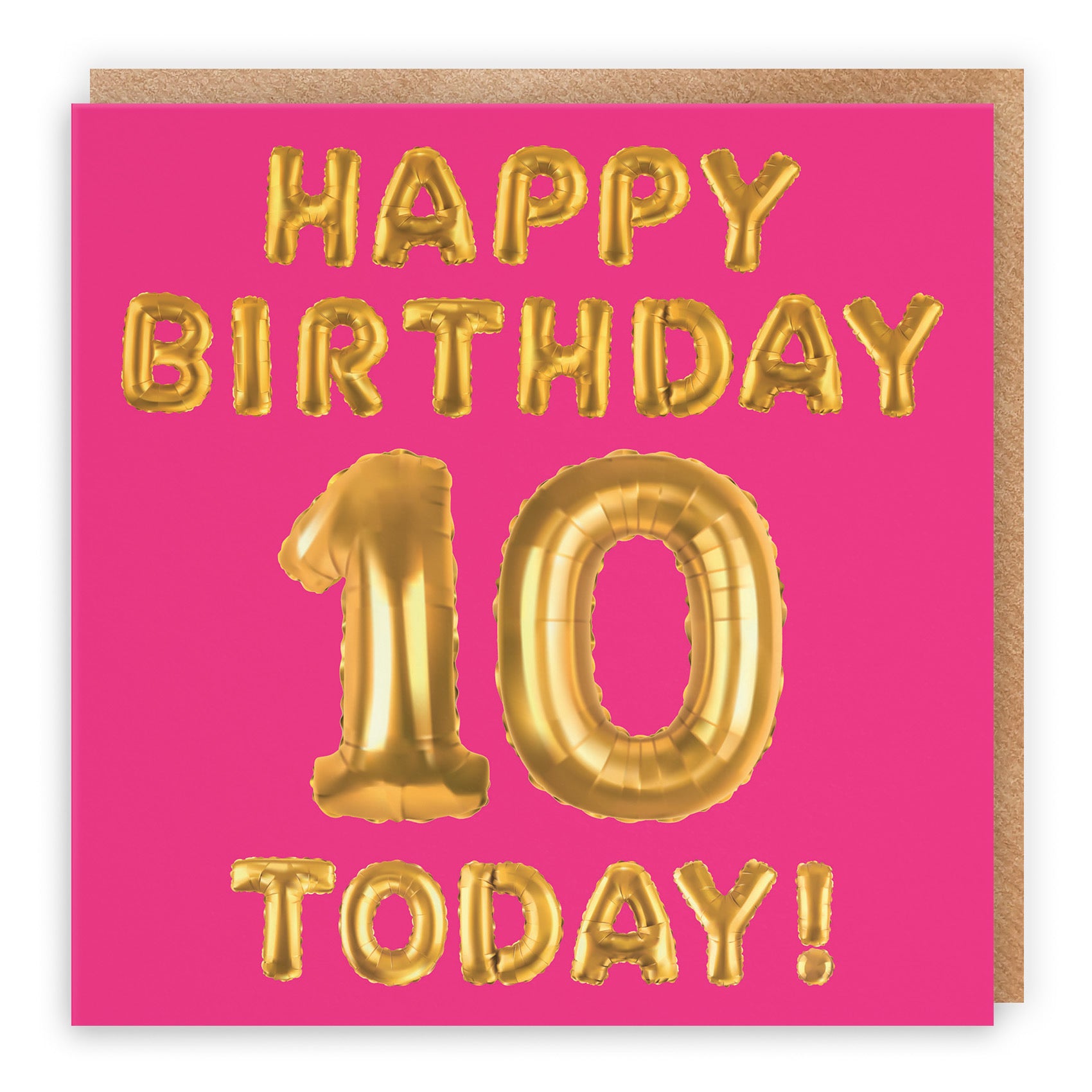 10th Birthday Card Pink Balloon - Default Title (TH02646)