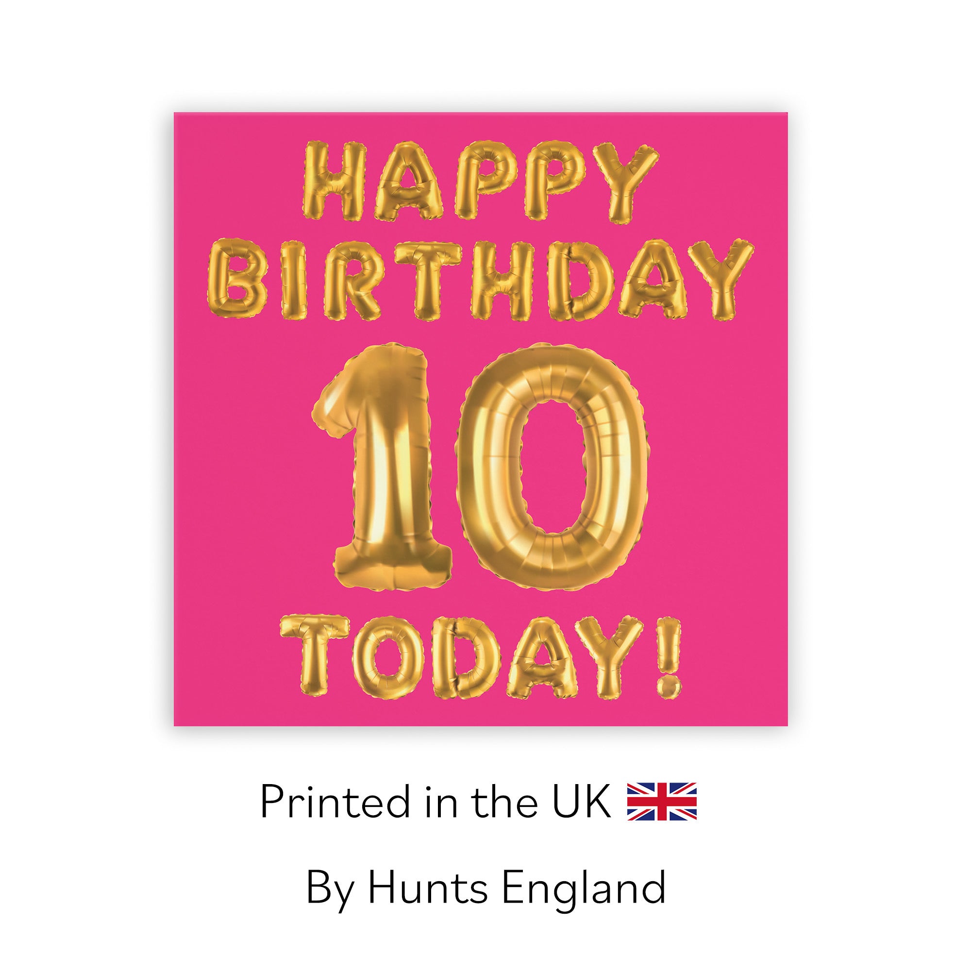 10th Birthday Card Pink Balloon - Default Title (TH02646)