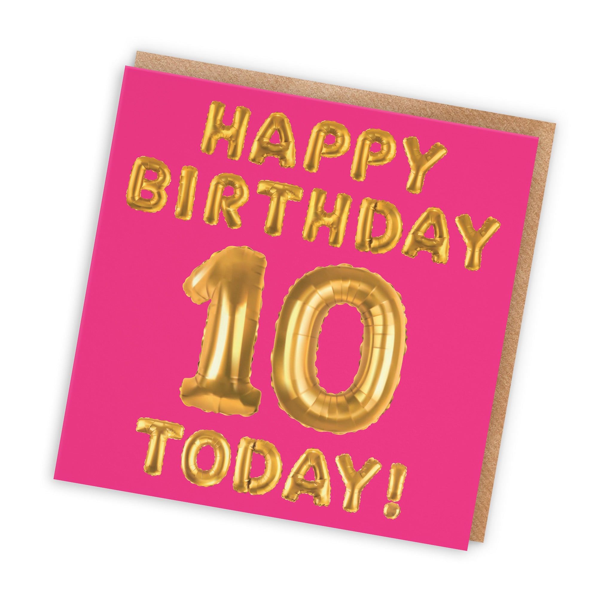 10th Birthday Card Pink Balloon - Default Title (TH02646)
