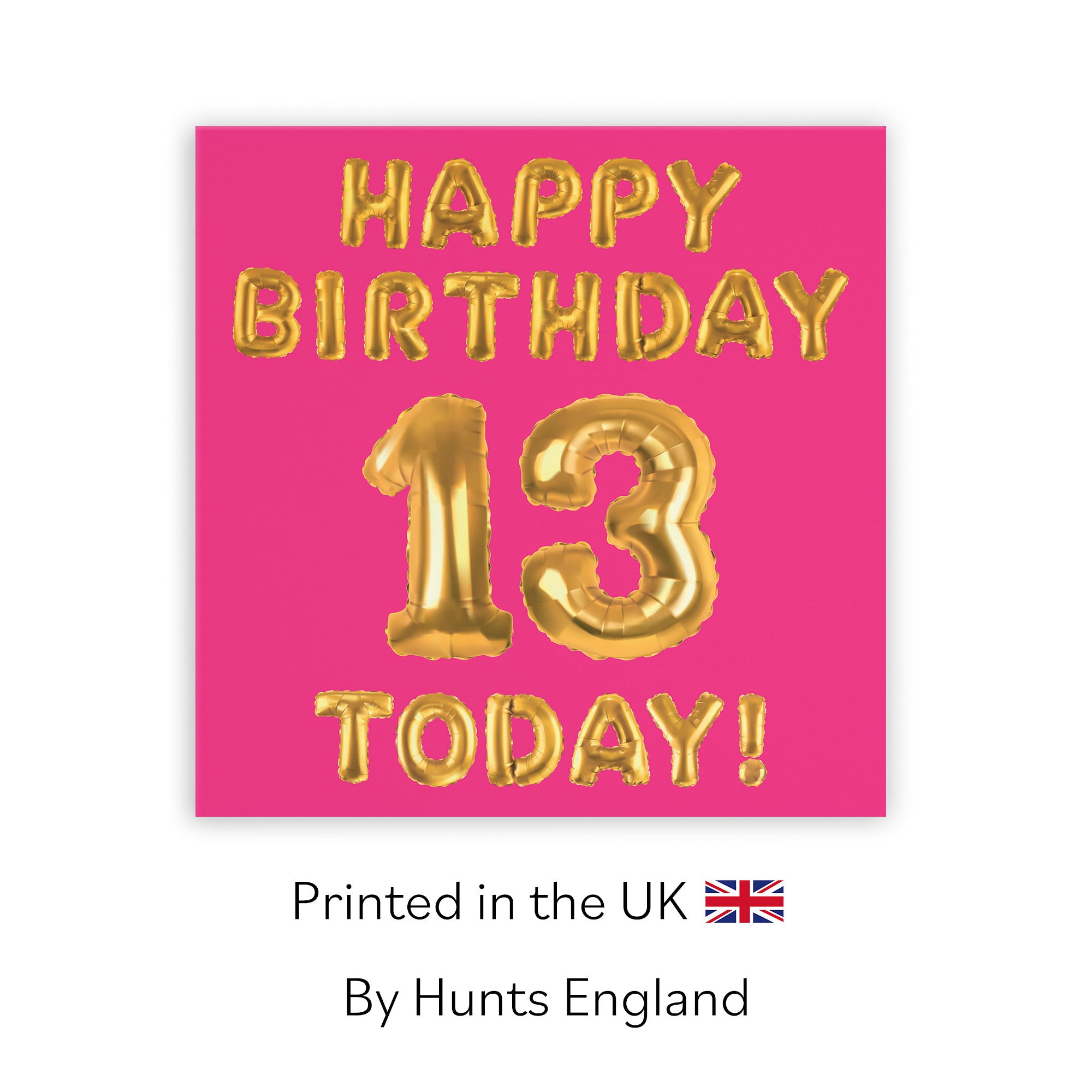 13th Birthday Card Pink Balloon - Default Title (TH02647)