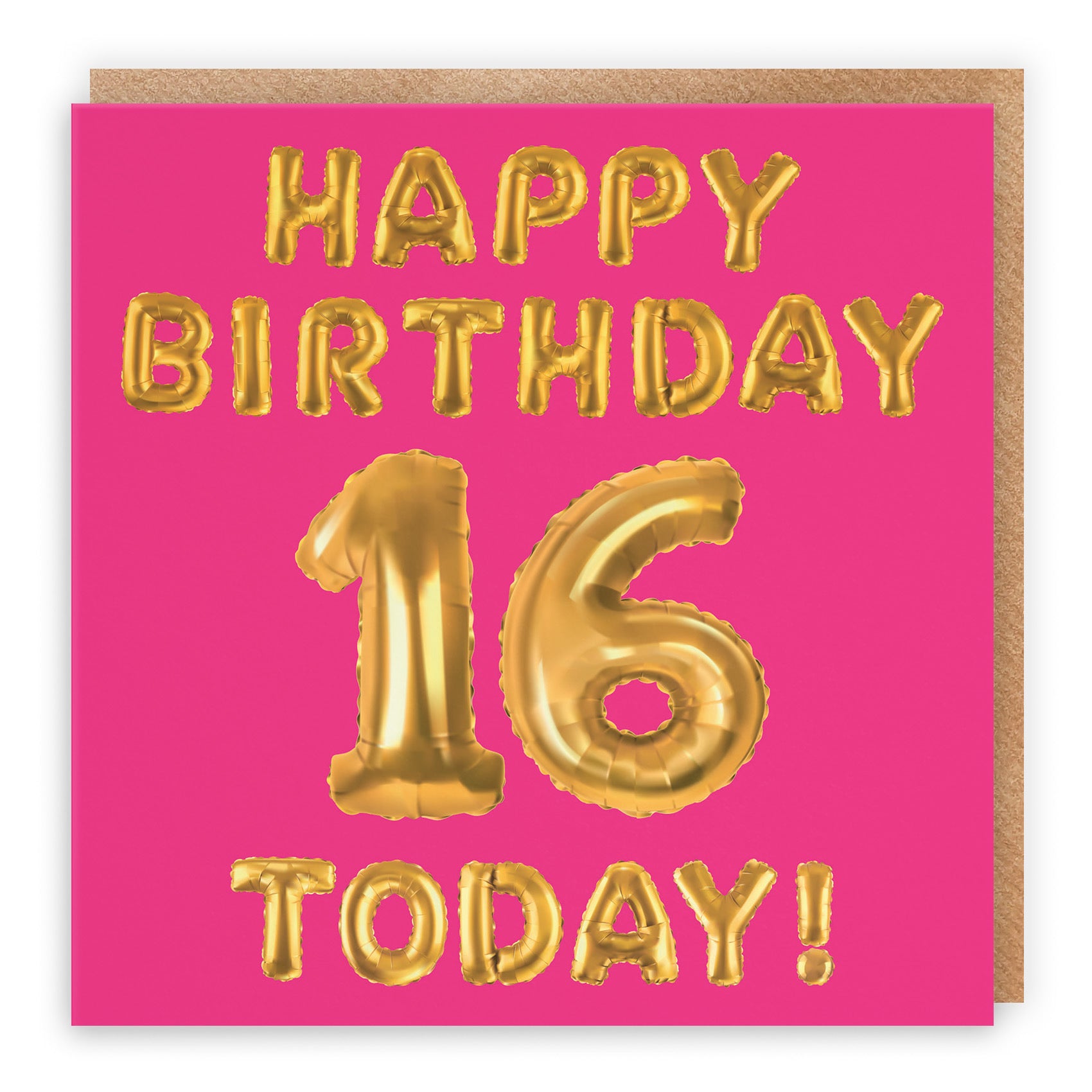 16th Birthday Card Pink Balloon - Default Title (TH02648)