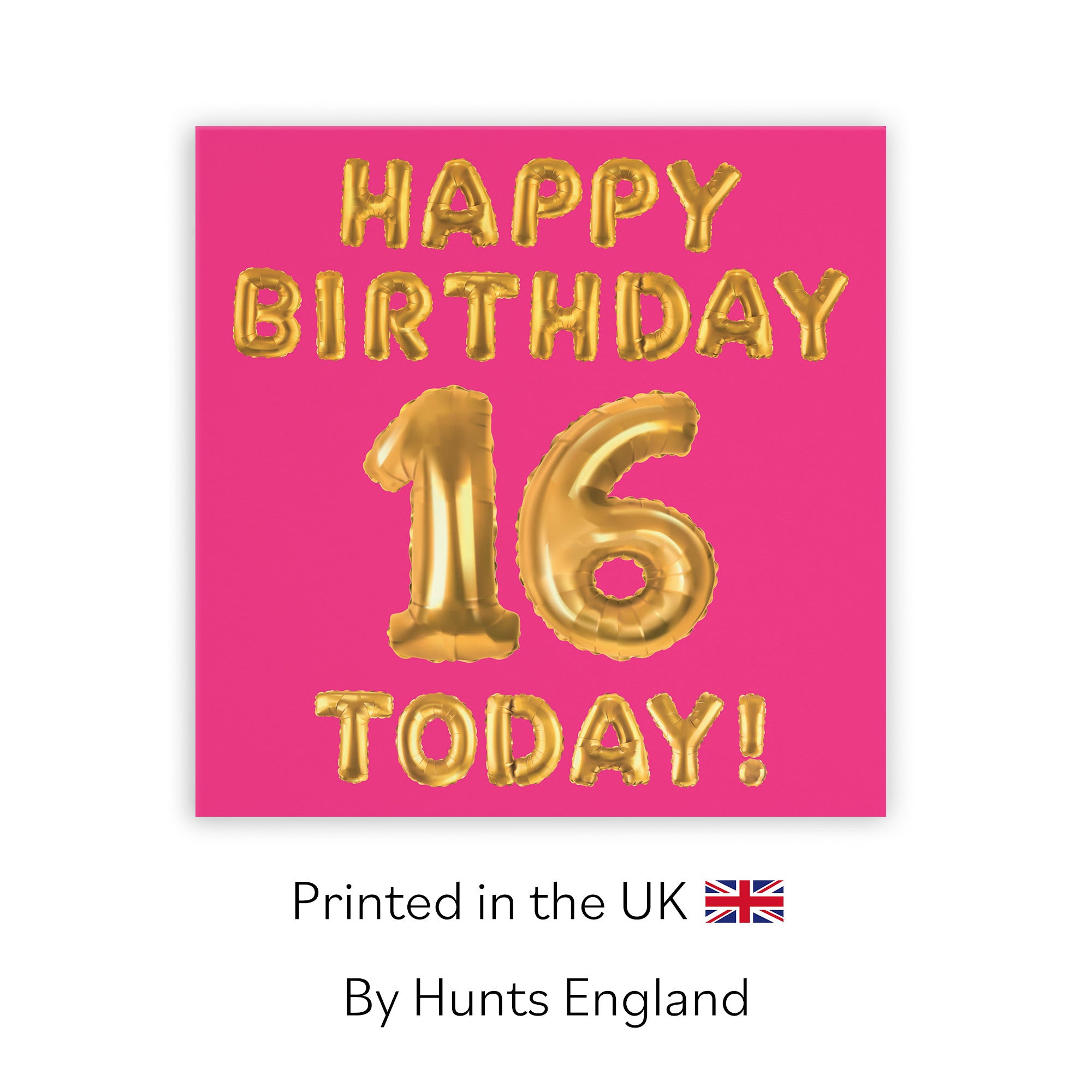 16th Birthday Card Pink Balloon - Default Title (TH02648)