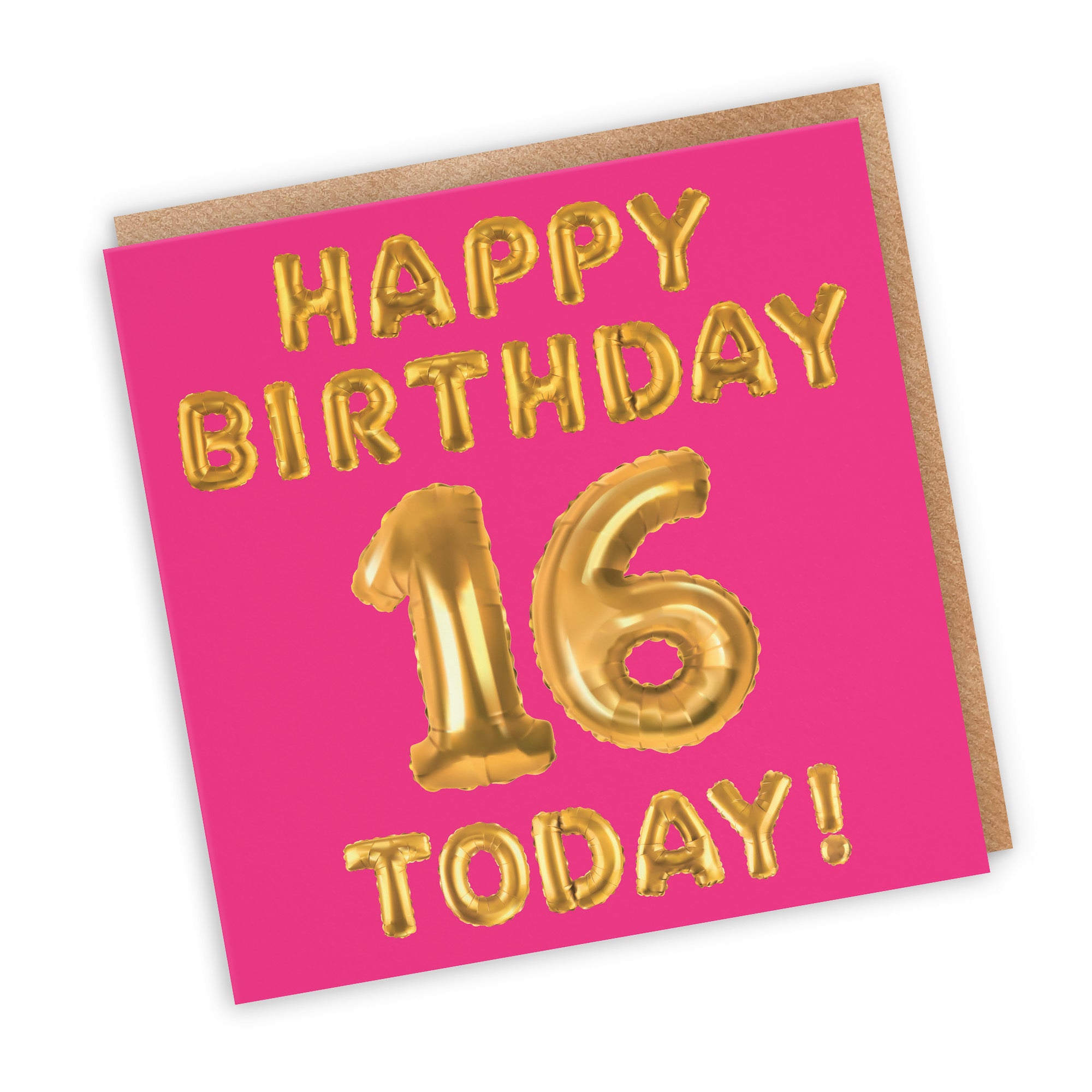 16th Birthday Card Pink Balloon - Default Title (TH02648)