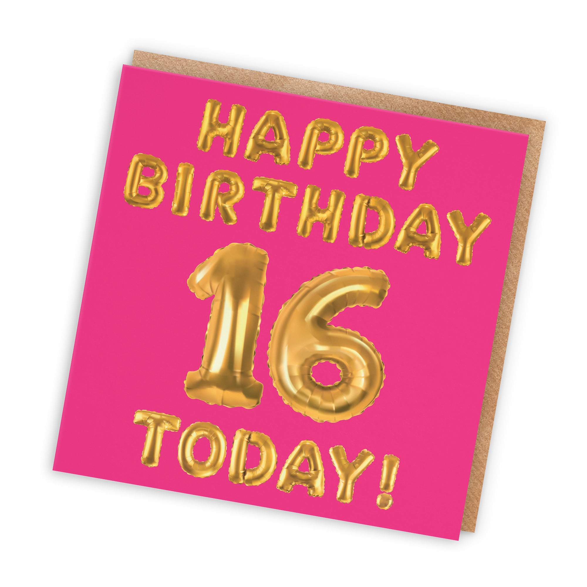 16th Birthday Card Pink Balloon - Default Title (TH02648)