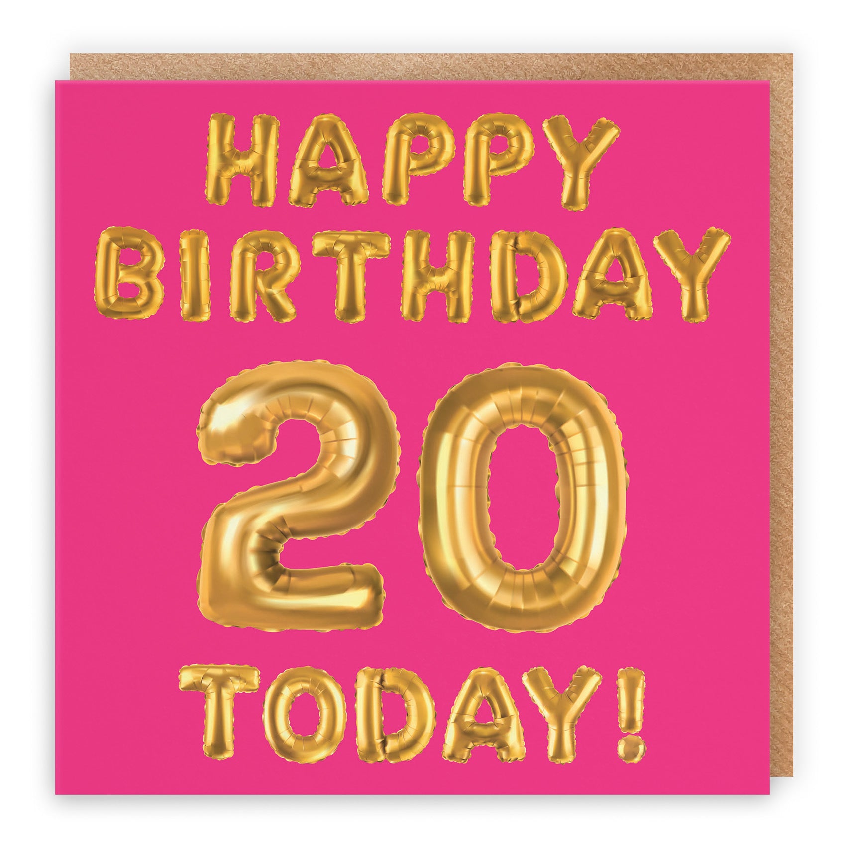 20th Birthday Card Pink Balloon - Default Title (TH02651)