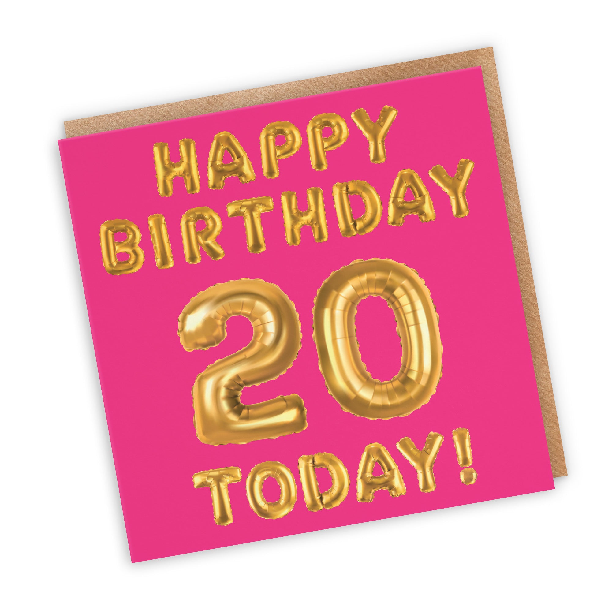 20th Birthday Card Pink Balloon - Default Title (TH02651)