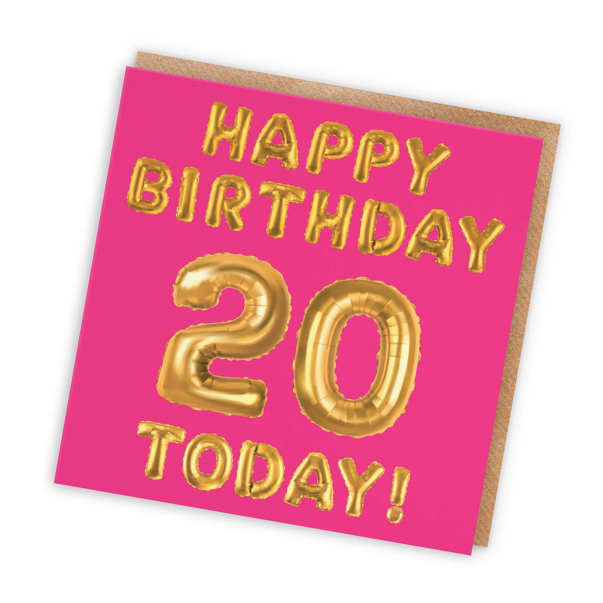 20th Birthday Card Pink Balloon - Default Title (TH02651)