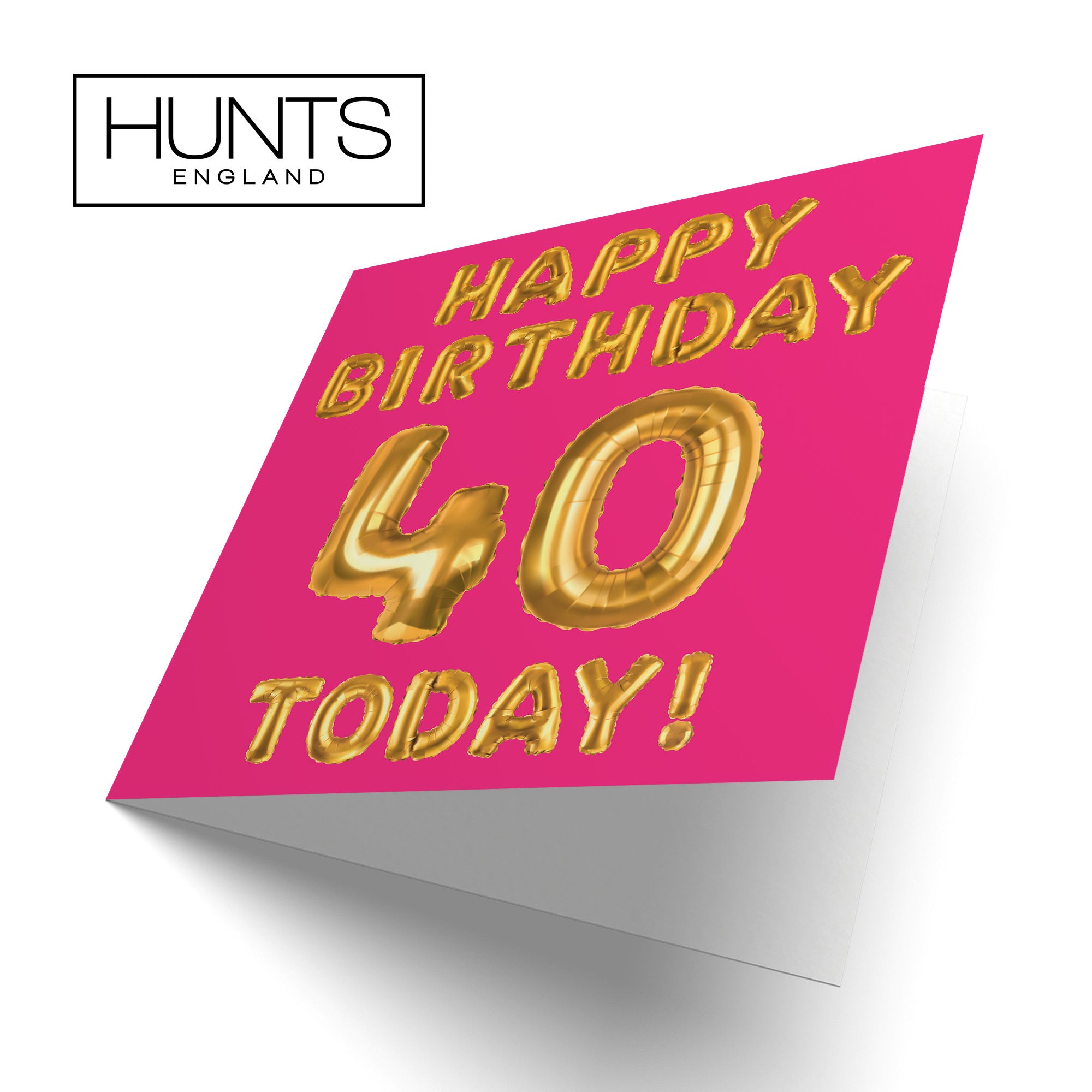 40th Birthday Card Pink Balloon - Default Title (TH02653)