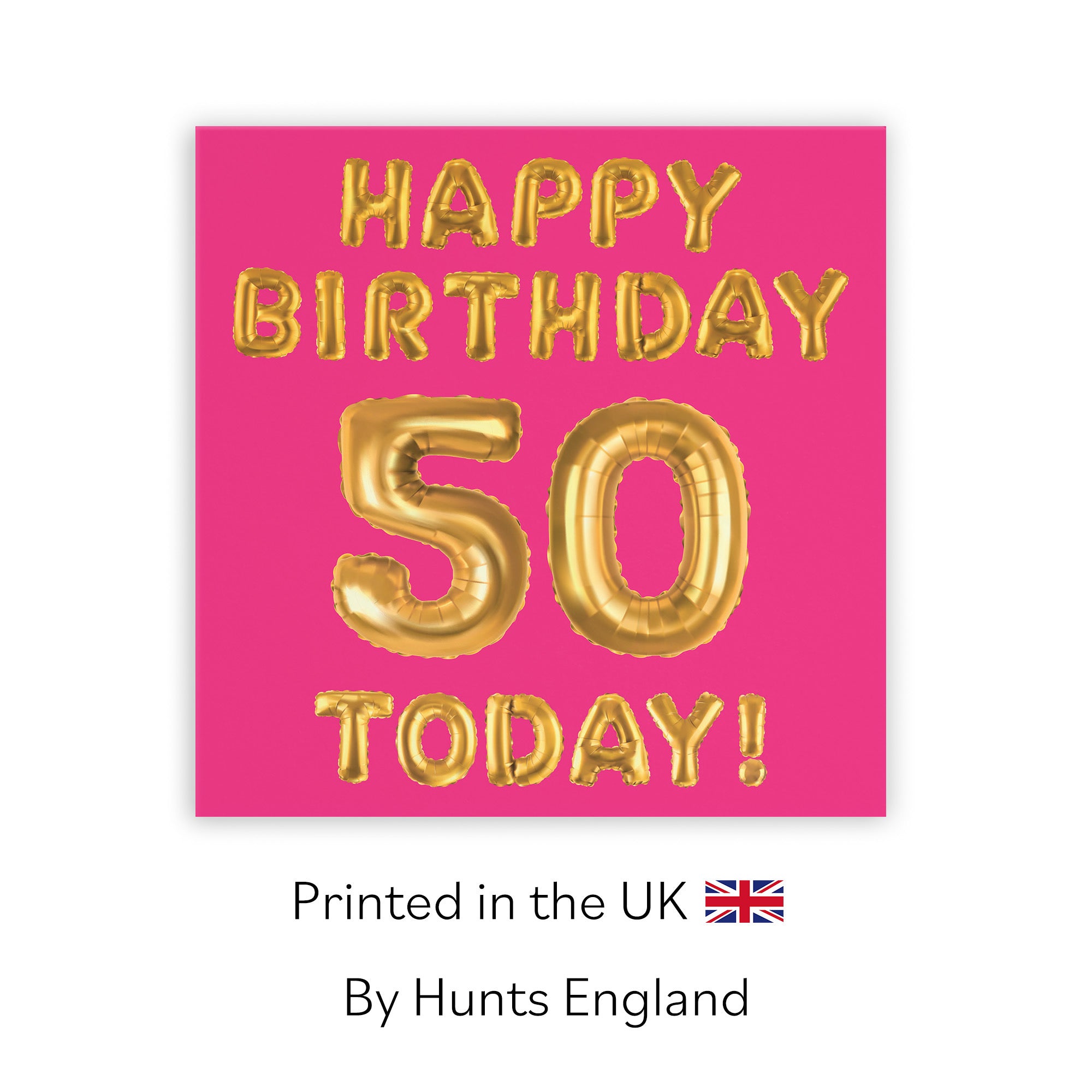 50th Birthday Card Pink Balloon - Default Title (TH02654)